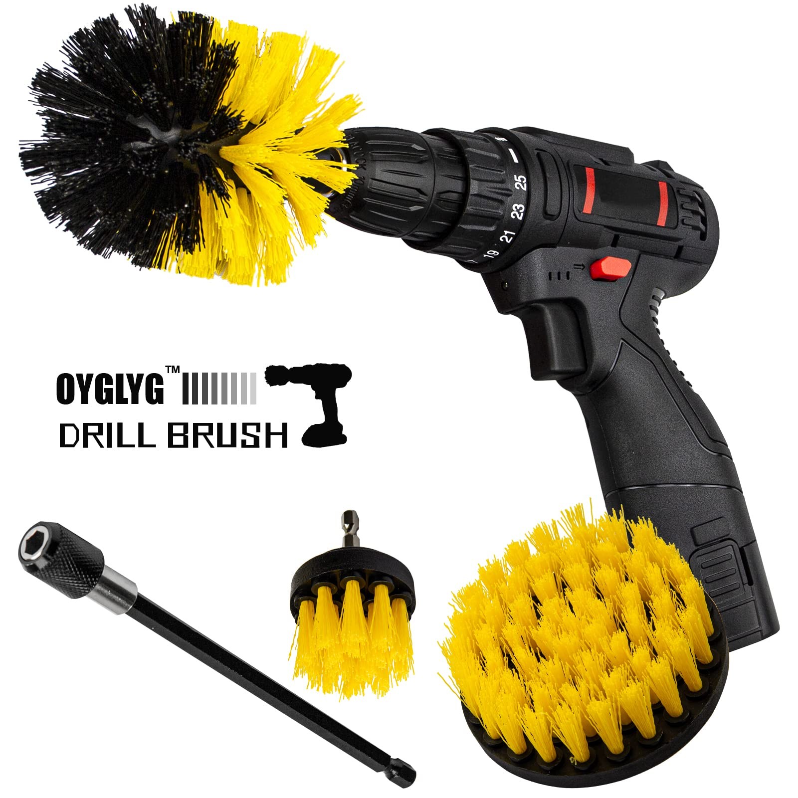Drill Brush Attachment Set Adapt Drill Brush For Bathroom Surfaces Grout Floor T