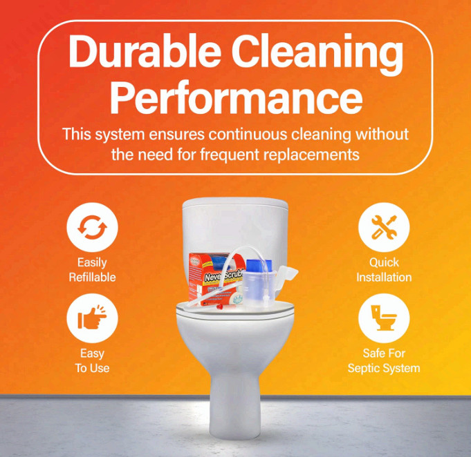 Self Cleaning Toilet Cartridge 1.65 oz, Lasts 3-5 Months, 6 Pack for Toilet Bowl