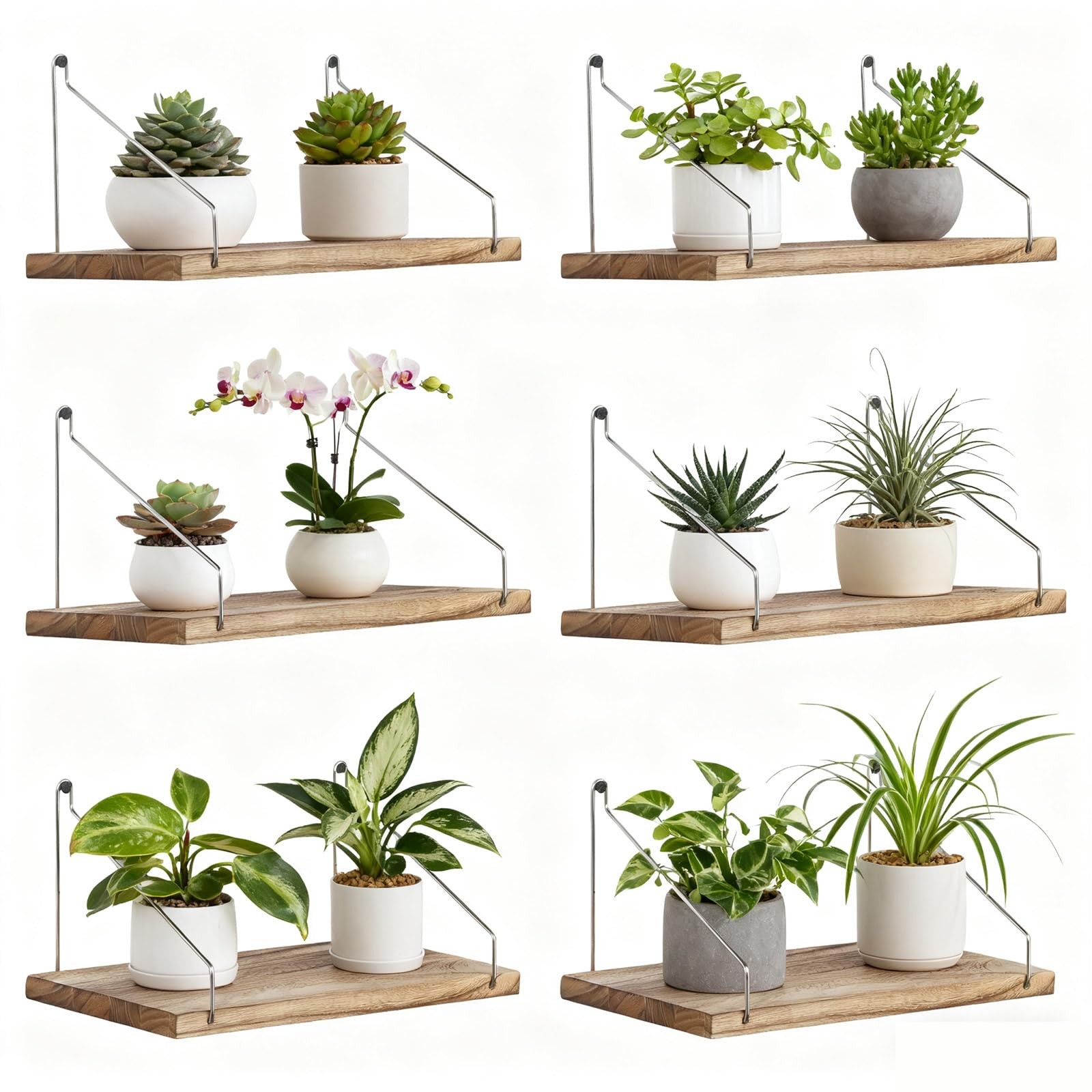 11.8 Foot Wooden Fabric Wall Cubicle Shelf With 12 WShaped Hooks Storage