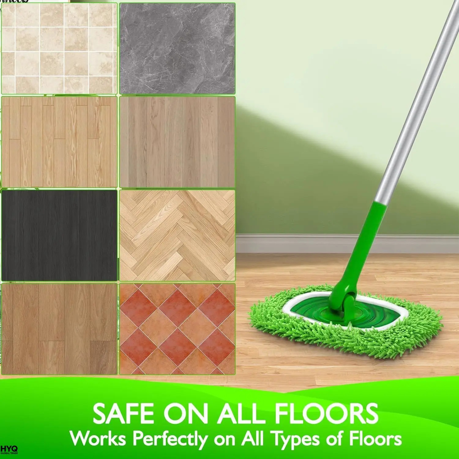 2 tampones de microfibra reutilizables, compatibles con Swiffer
