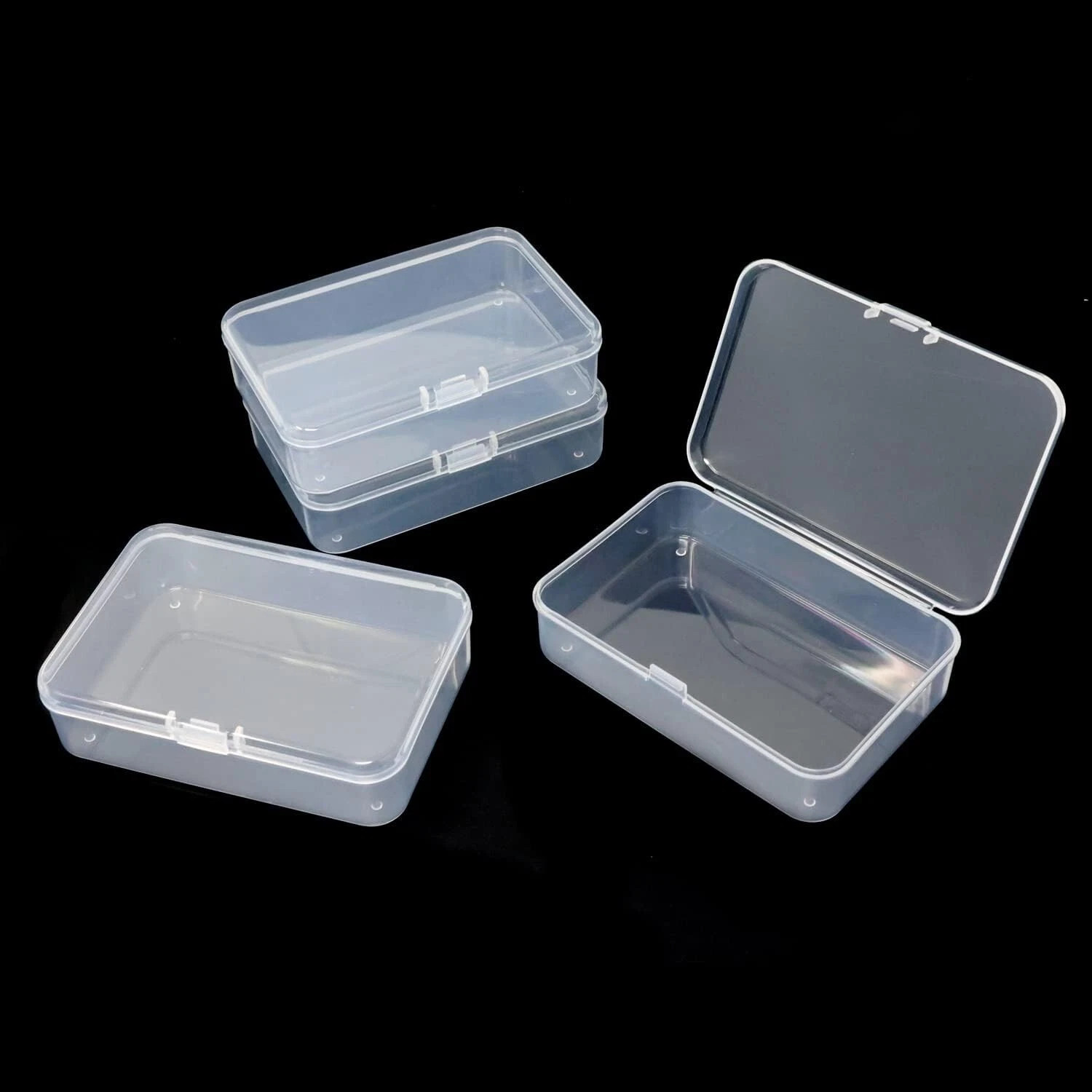 4X Small Plastic Storage Container Box DIY Coins Screws Jewelry Travel Beads