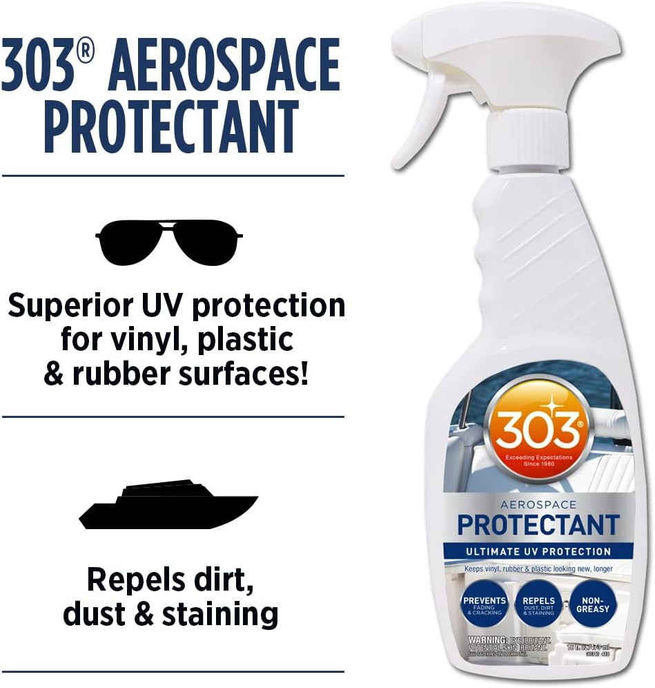 303 Marine Aerospace Protectant – UV Protection – Repels Dust, Dirt, & Staining