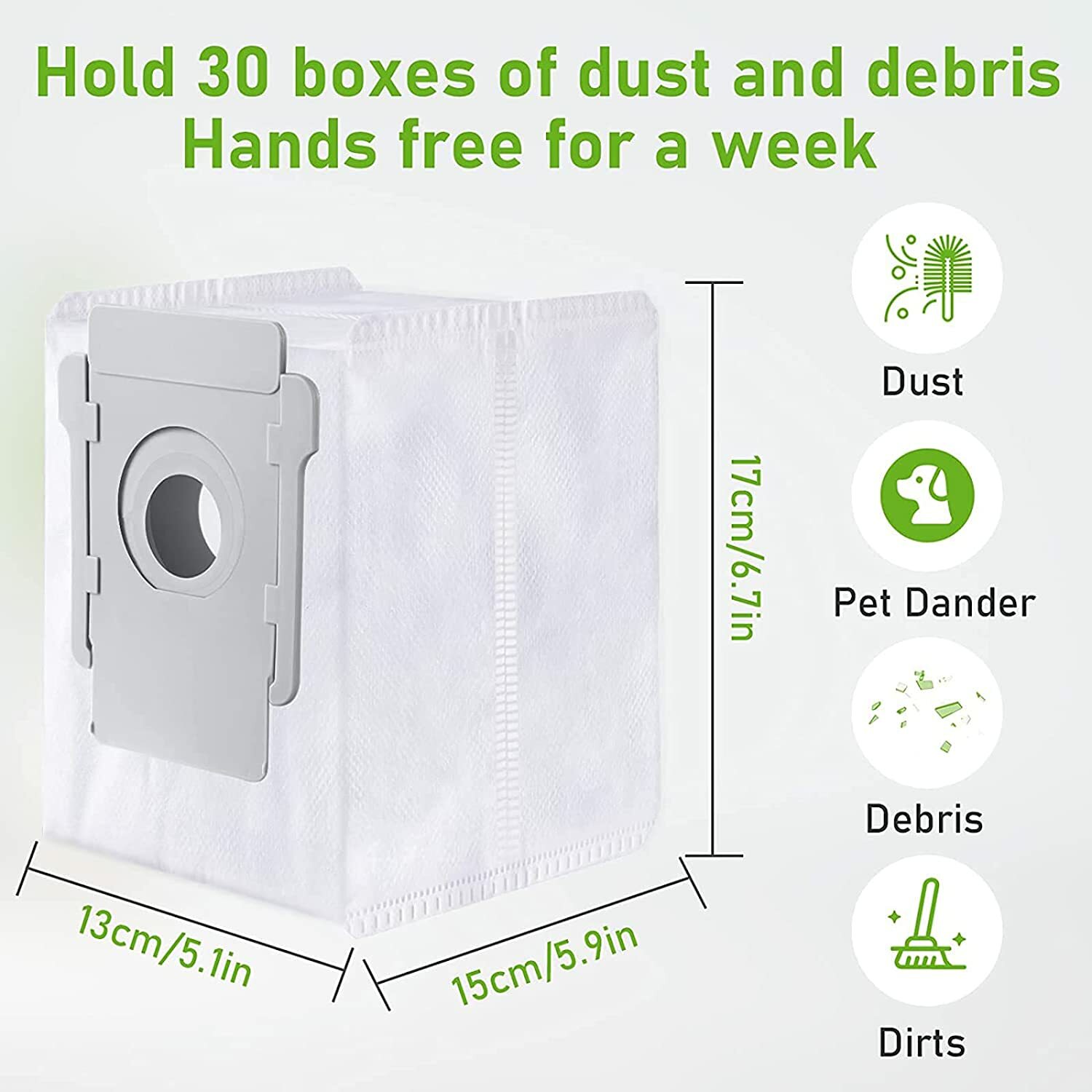 Replacement Dirt Disposal Dust Bags For iRobot Roomba i3 i7+ s9 s9+ Robot Vacuum