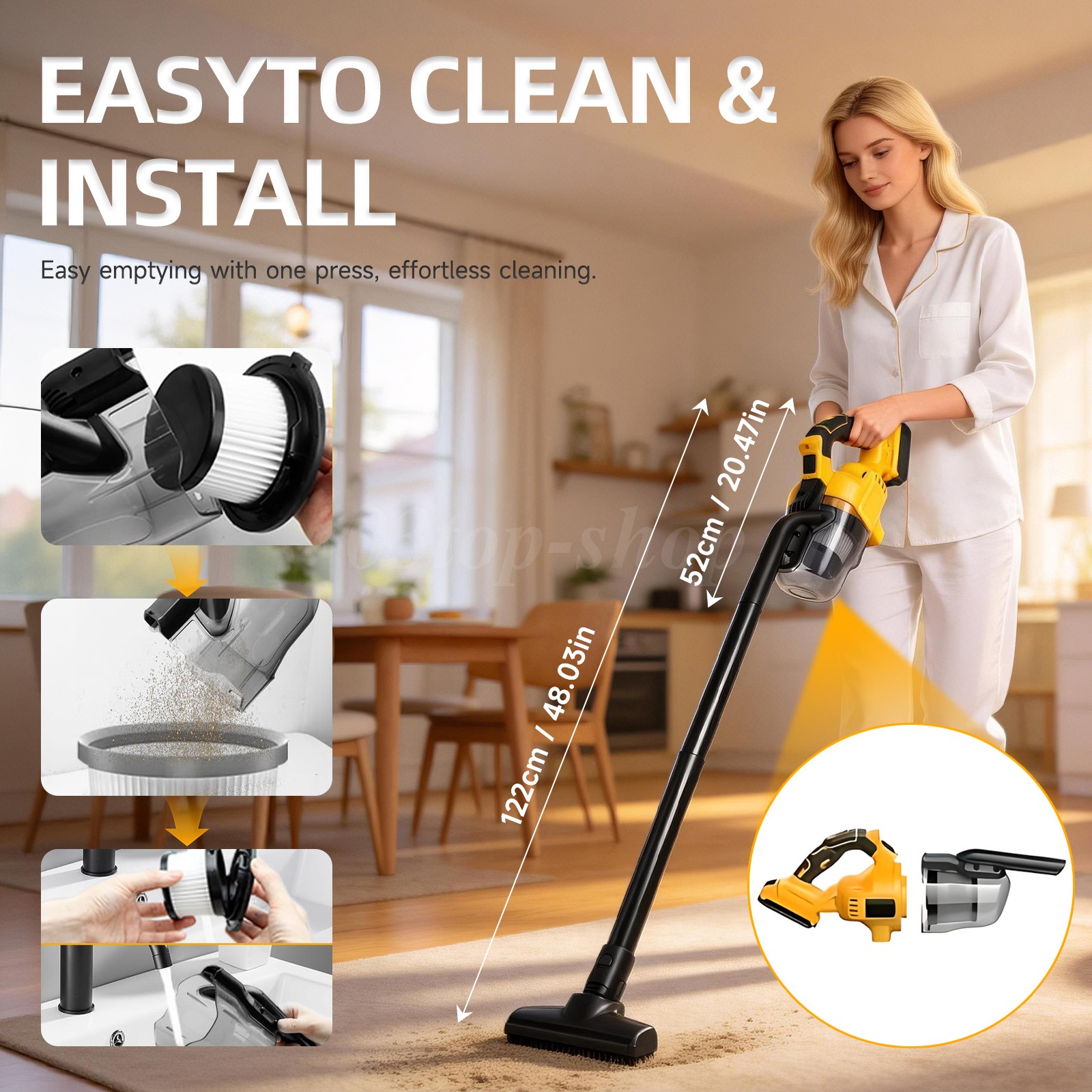 Cordless Vacuum Cleaner 5 in 1 Handheld Electric Vacuum Cleaner with 21V Battery