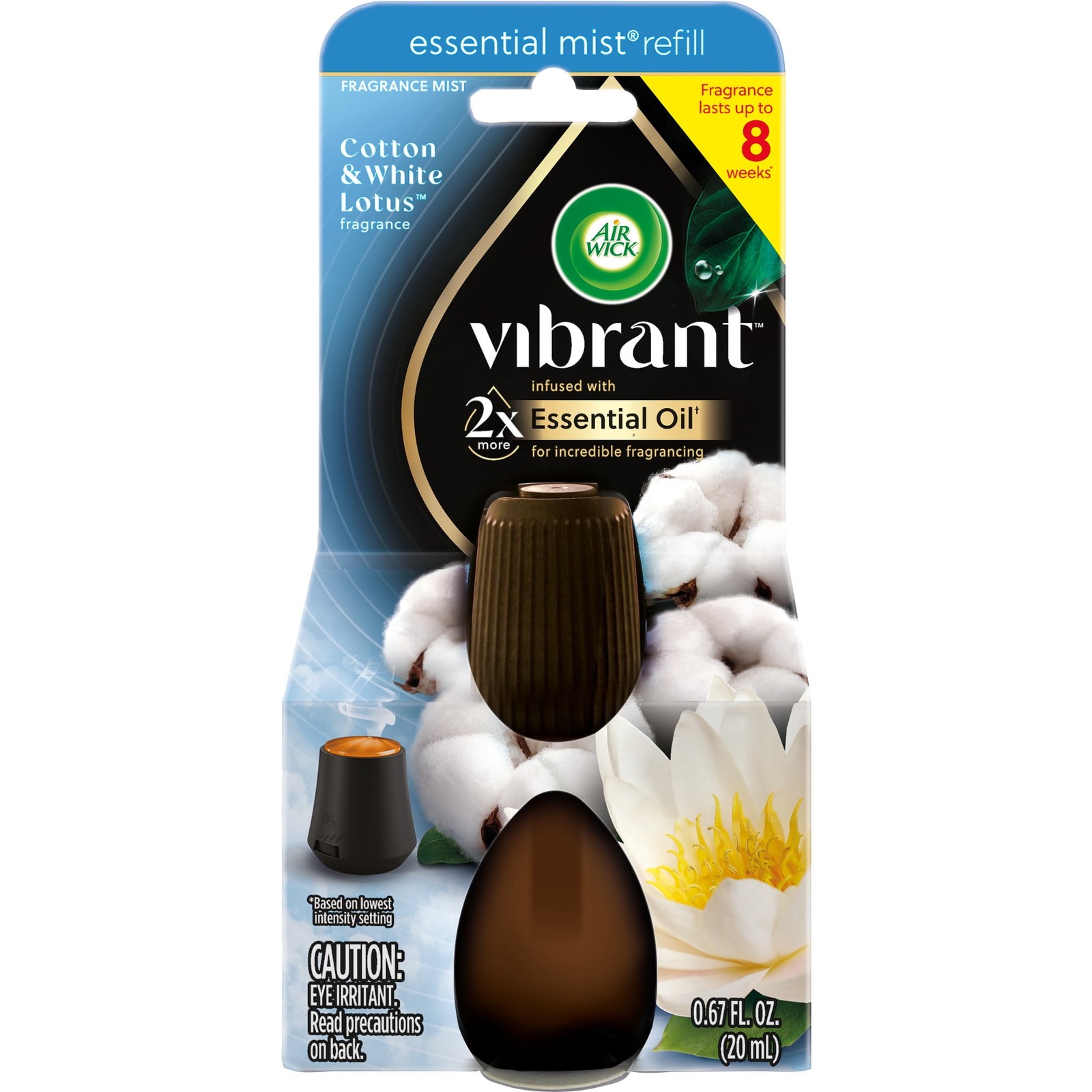 Air Wick Essential Mist Vibrant Scented Oil Air Freshener Cotton & white lotus