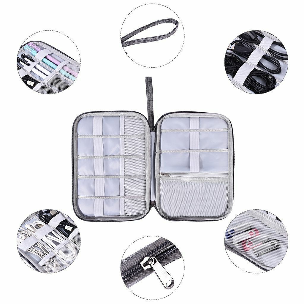Travel Cable Bag Organizer Charger Storage Electronics USB Case Cord Accessories