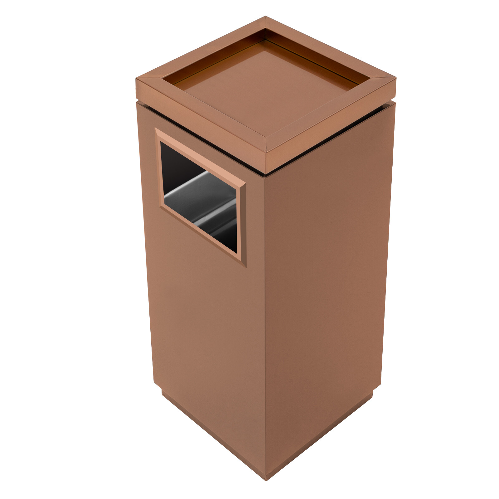15L Trash Can Commercial Trash Can 2in1 Stainless Steel Garbage Can with Ashtray