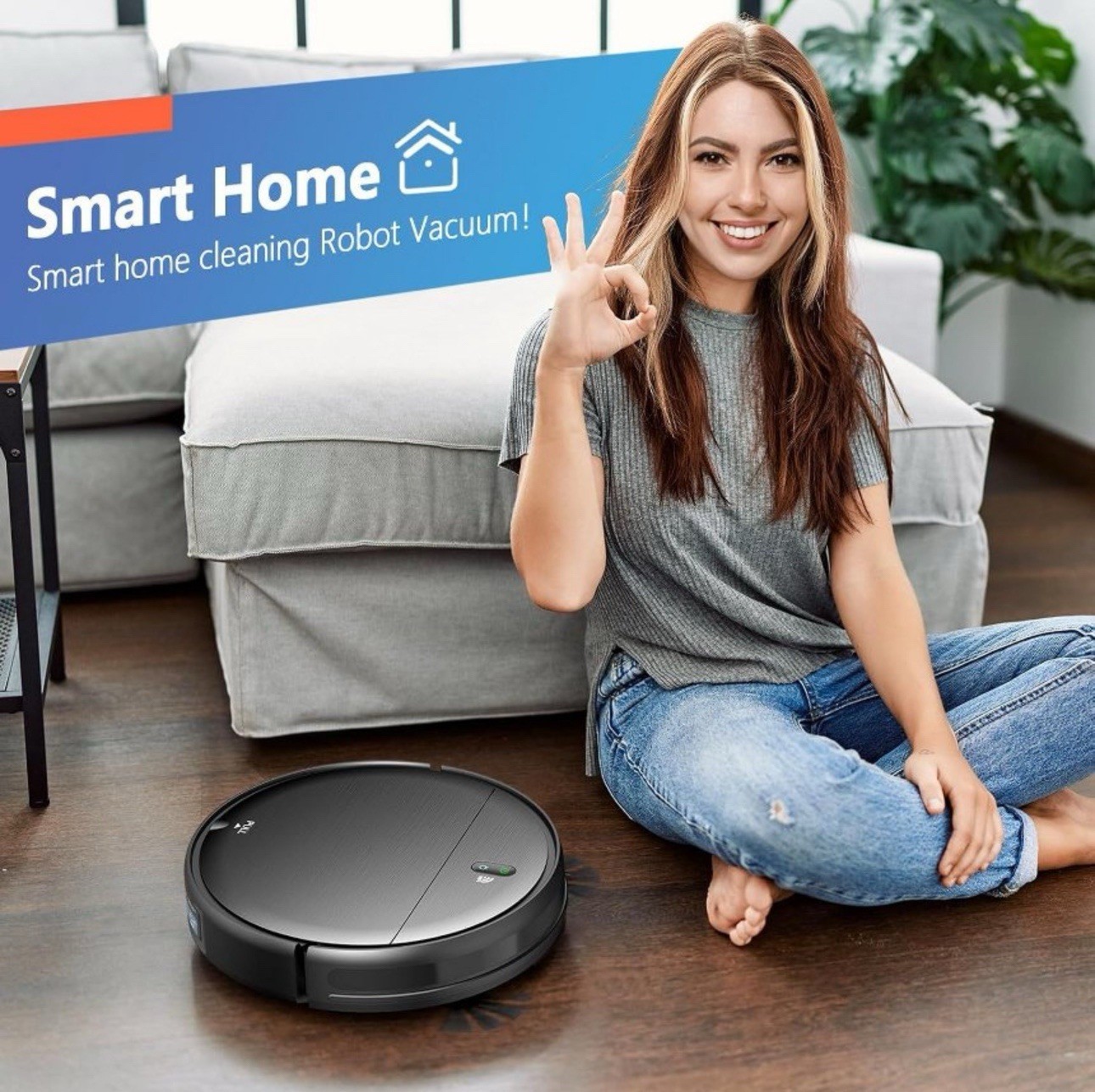 MAMNV BR151 Robot Vacuum and Mop Vacuum Cleaner for Home – Black