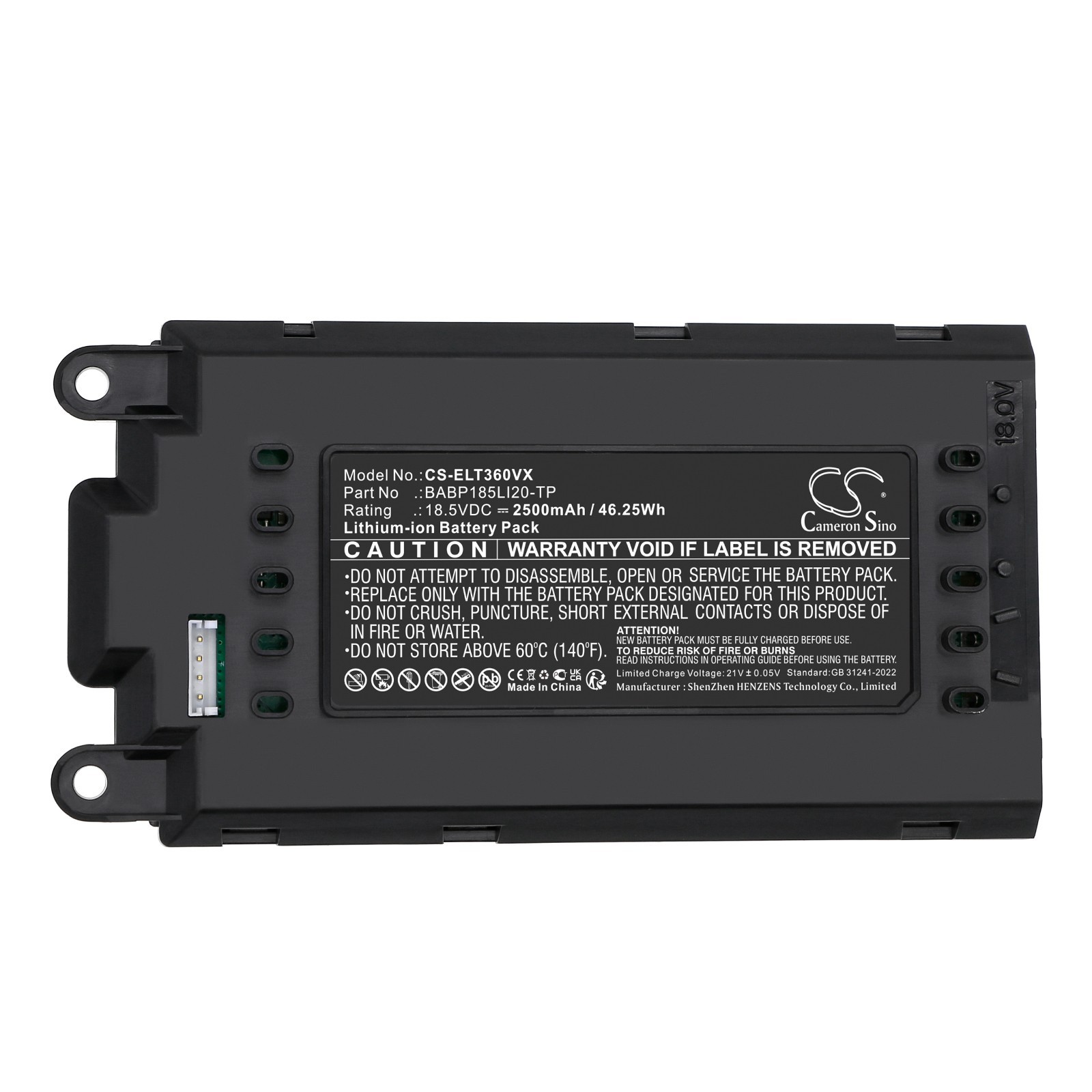BATTERIE 2500mAh BABP185LI20-TP For Electrolux ERG36 QX6-1-46DB Well Q6, WQ61