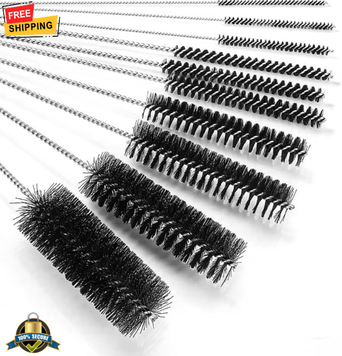 10PCS Multifunctional Cleaning Brush Set Nylon Detail Brushes for Straw, Pipe