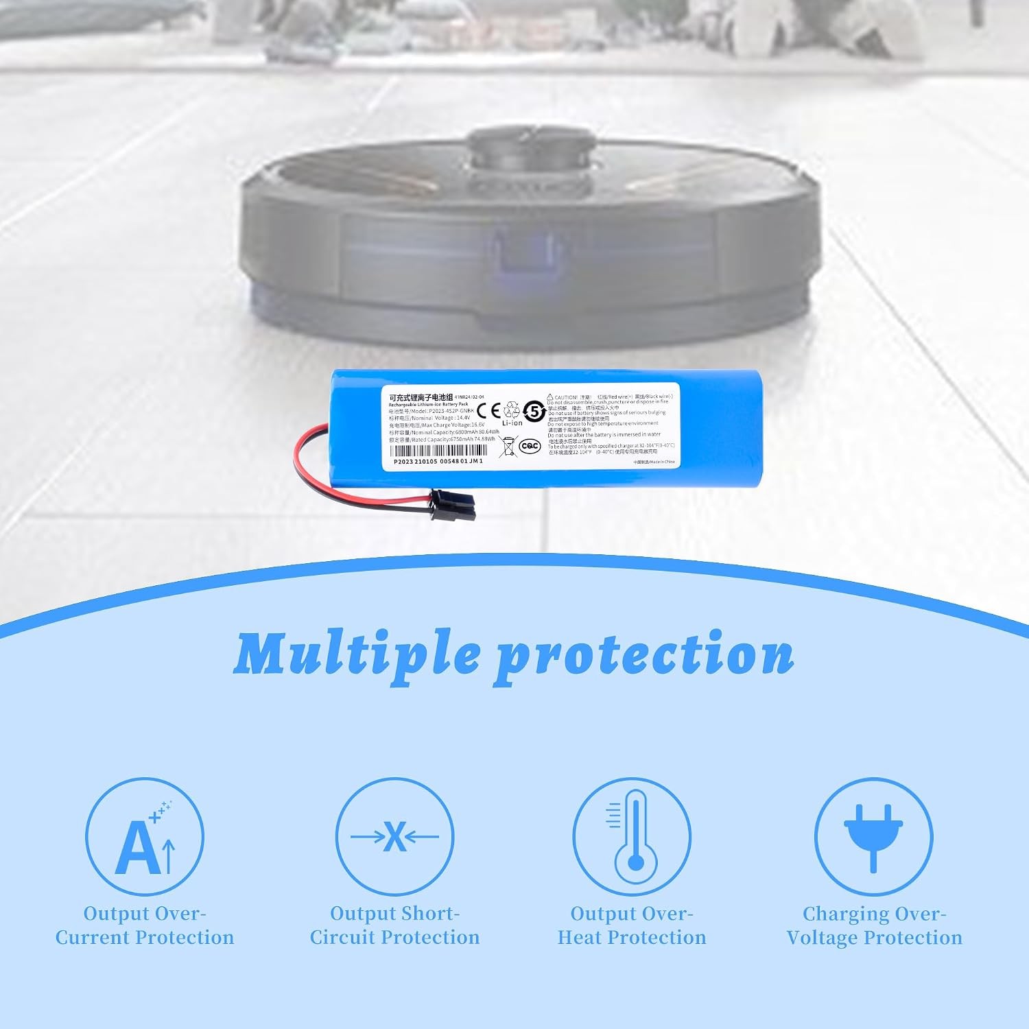 6800mAh PA61 Battery for Eufy RoboVac X8 Series Robot Vacuum X8