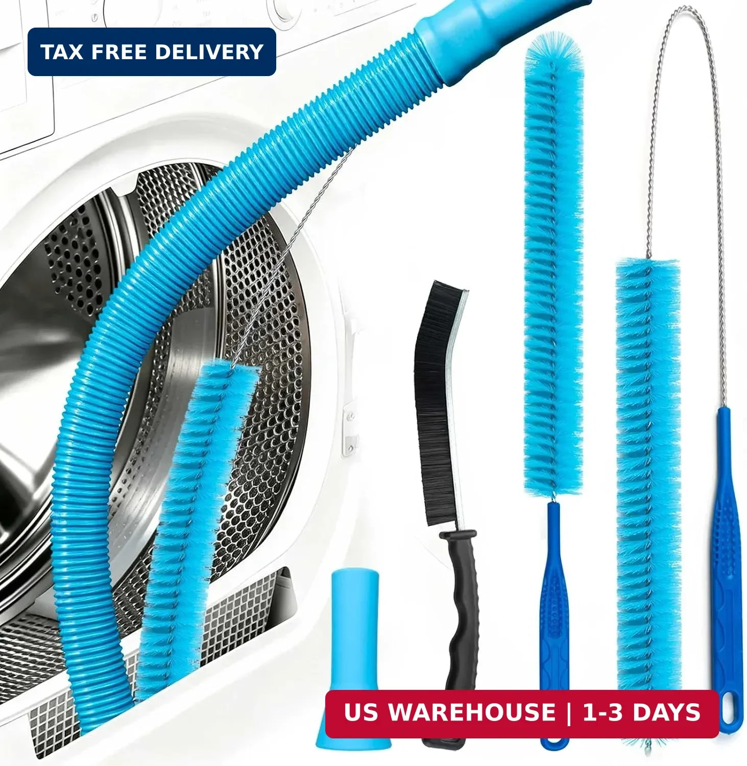 Dryer Vent Cleaner Kit with Flexible Vacuum Hose Attachment – Universal Dryer Li