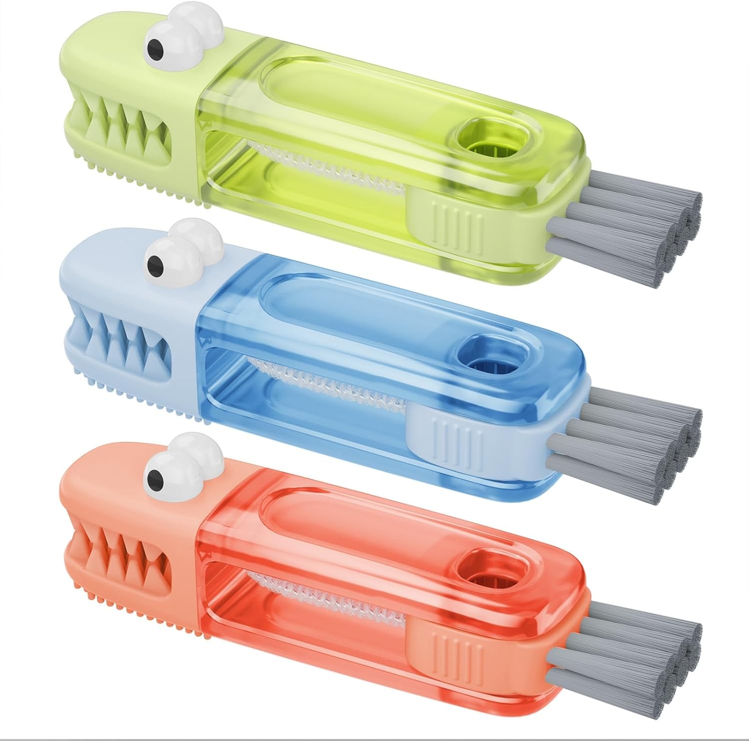 3 in 1 Cup Lid Gap Cleaning Brush Set, Multifunctional Bottle Cleaning Brush, Si