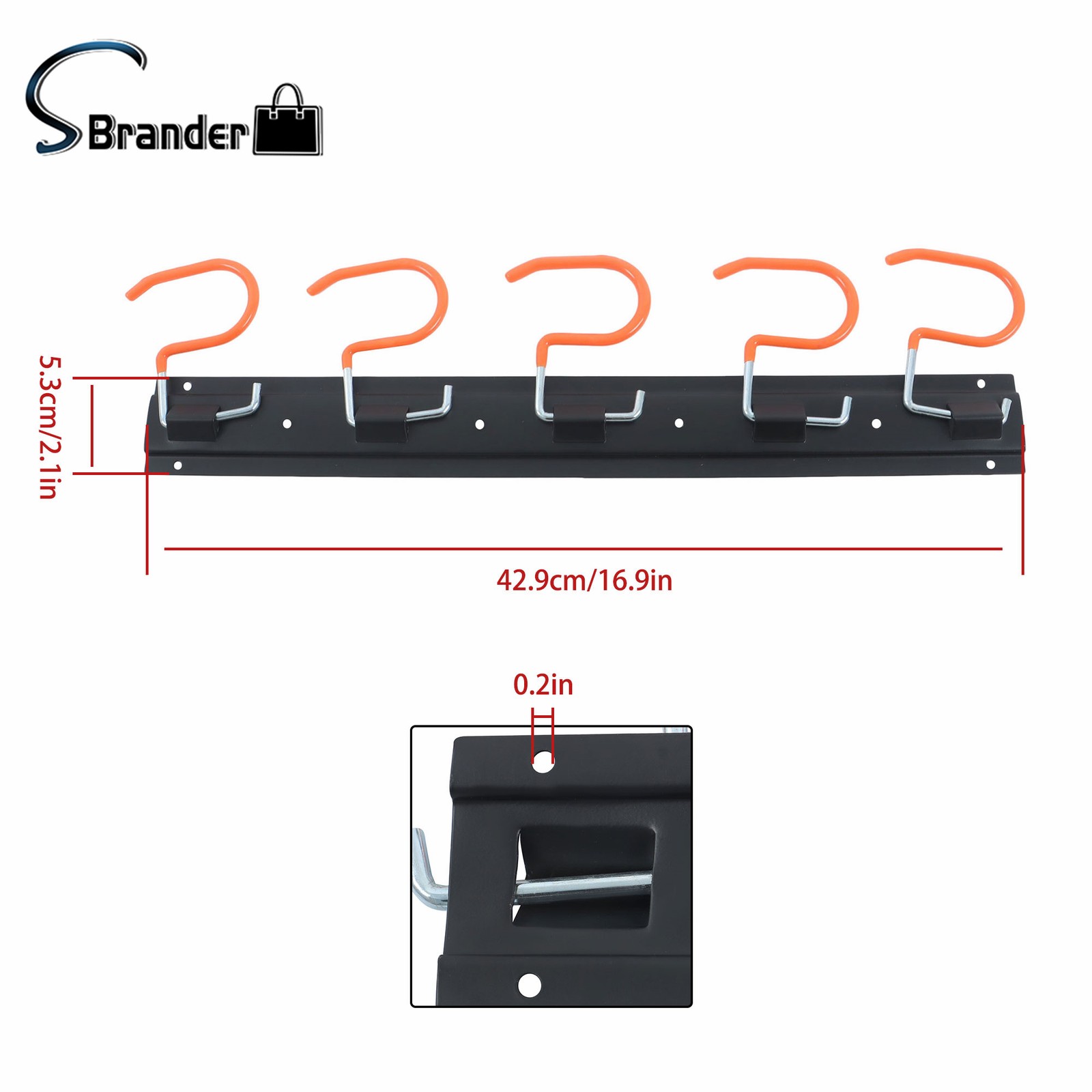 Easy To Use 68″ Storage System Adjustable Tool Organizer Hangers Shovels Brooms