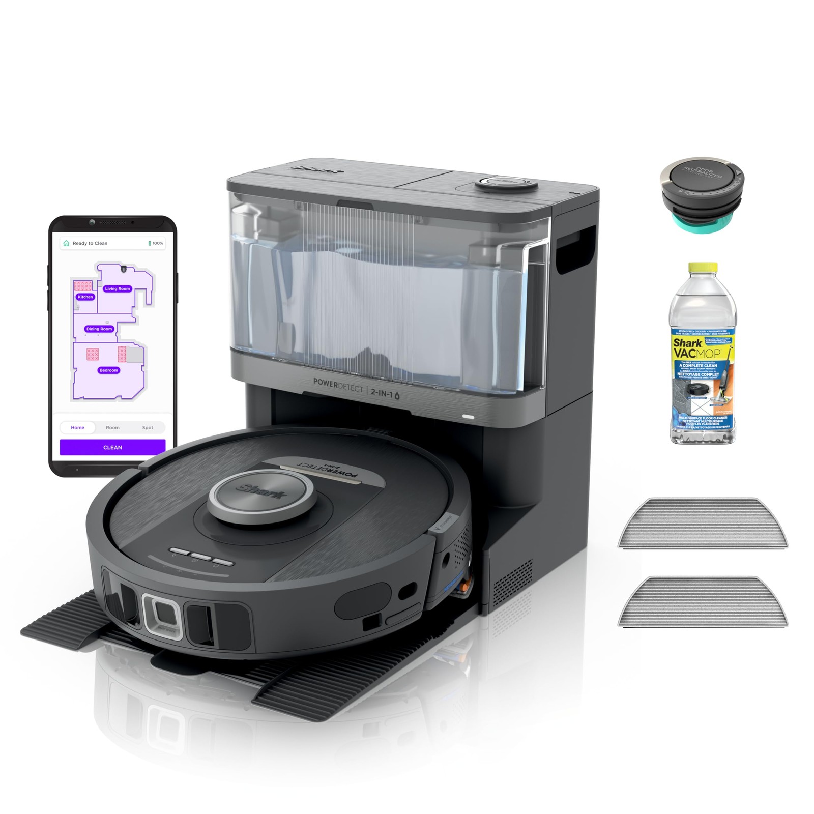 SHARK VACUUM & MOP COMBO POWERDETECT NEVERTOUCH SELF-EMPTYING – Scratch & Dent