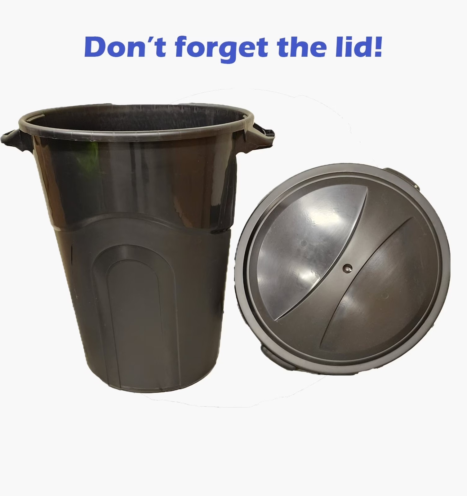 (2 pack) Hyper Tough 32 Gallon Heavy Duty Injection Molded Trash Can with Click