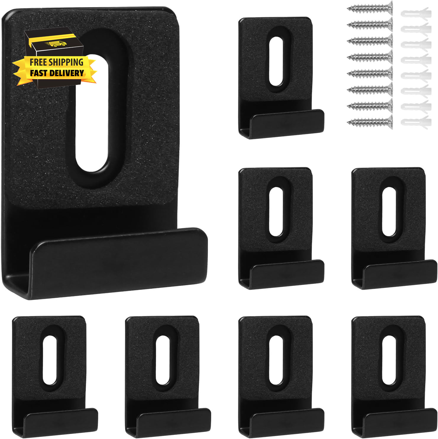 8 Packs Metal Mirror Holder Clips Attachment, 1/4″ Heavy Duty Mirror Hanging Kit
