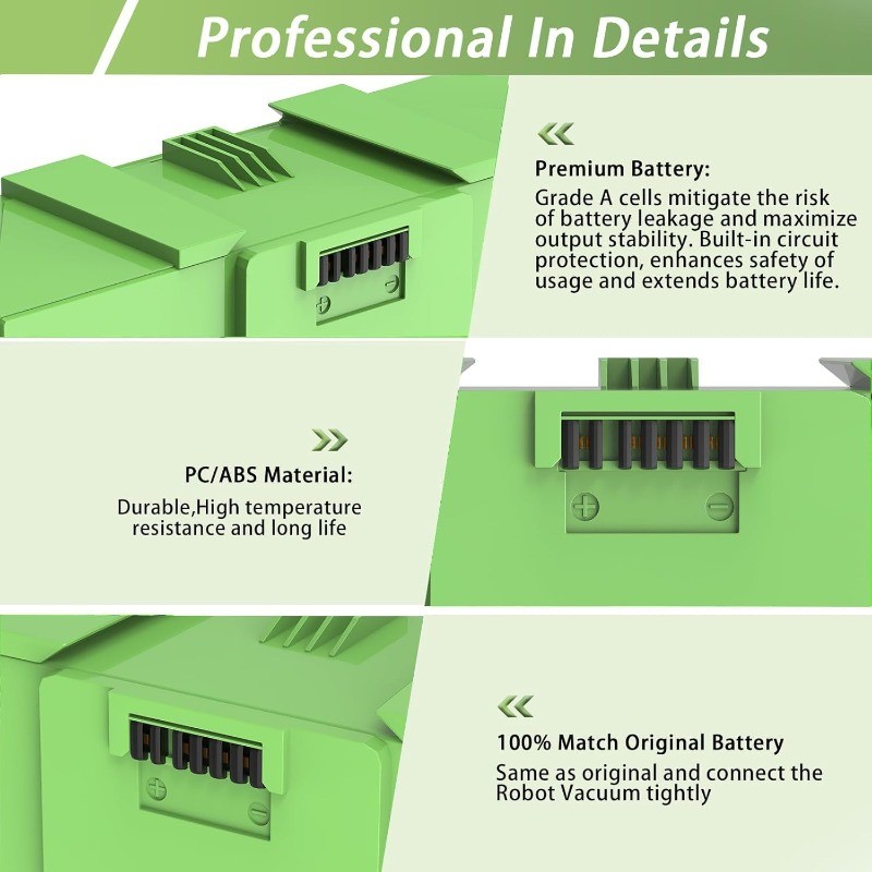 64.2Wh for Roomba Battery ABL-F for iRobot Roomba i&e Series i3 i3+ i4+ i8 i8+