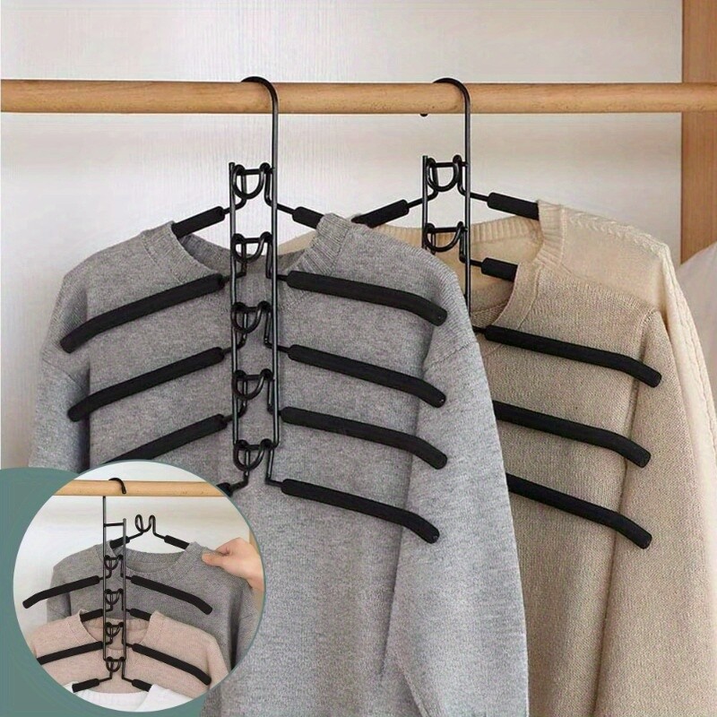 Magic Pants Hangers Space Saving 4 Pack For Closet Multiple Layers Multifunction