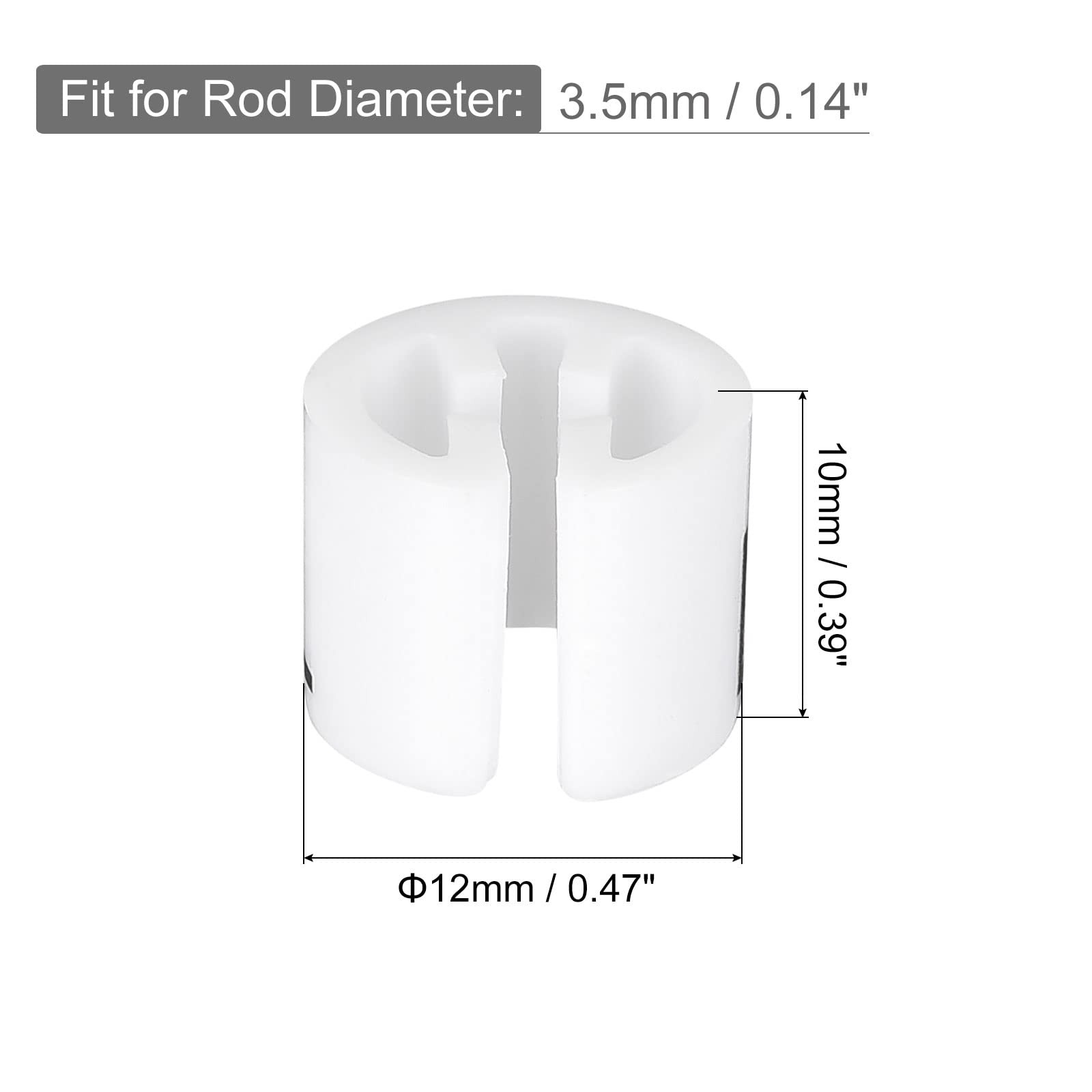 100 Pack Clothes Hanger Marker L Size Tag Fit 3.5mm Rod White Coding Sizer