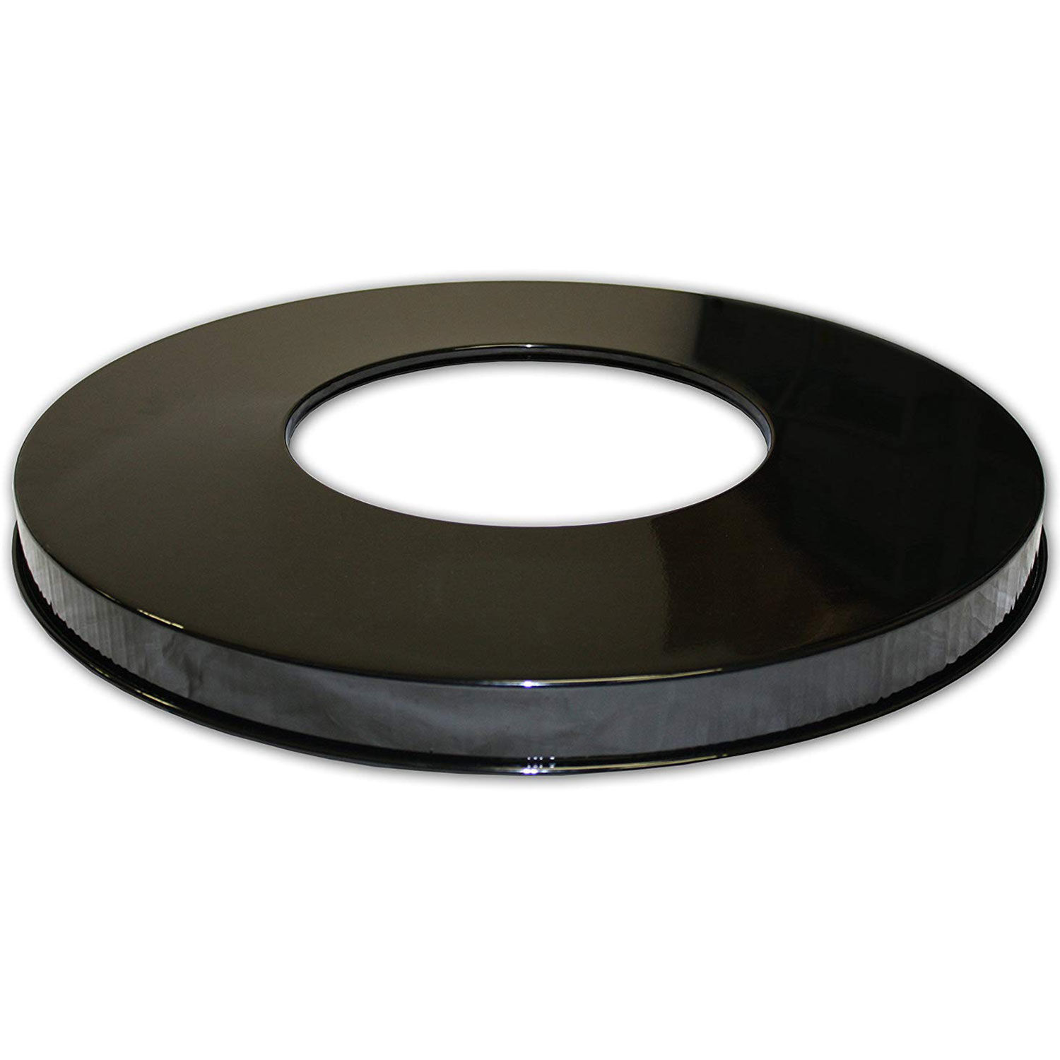 Witt Industries M3601-FTL-BK Steel Open Flat Lid Black