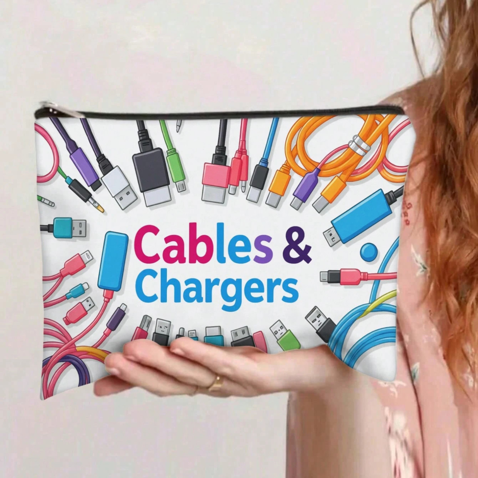 Charger Storage Bag Portable Electronics Organizer USB Cable Case Travel Pouch
