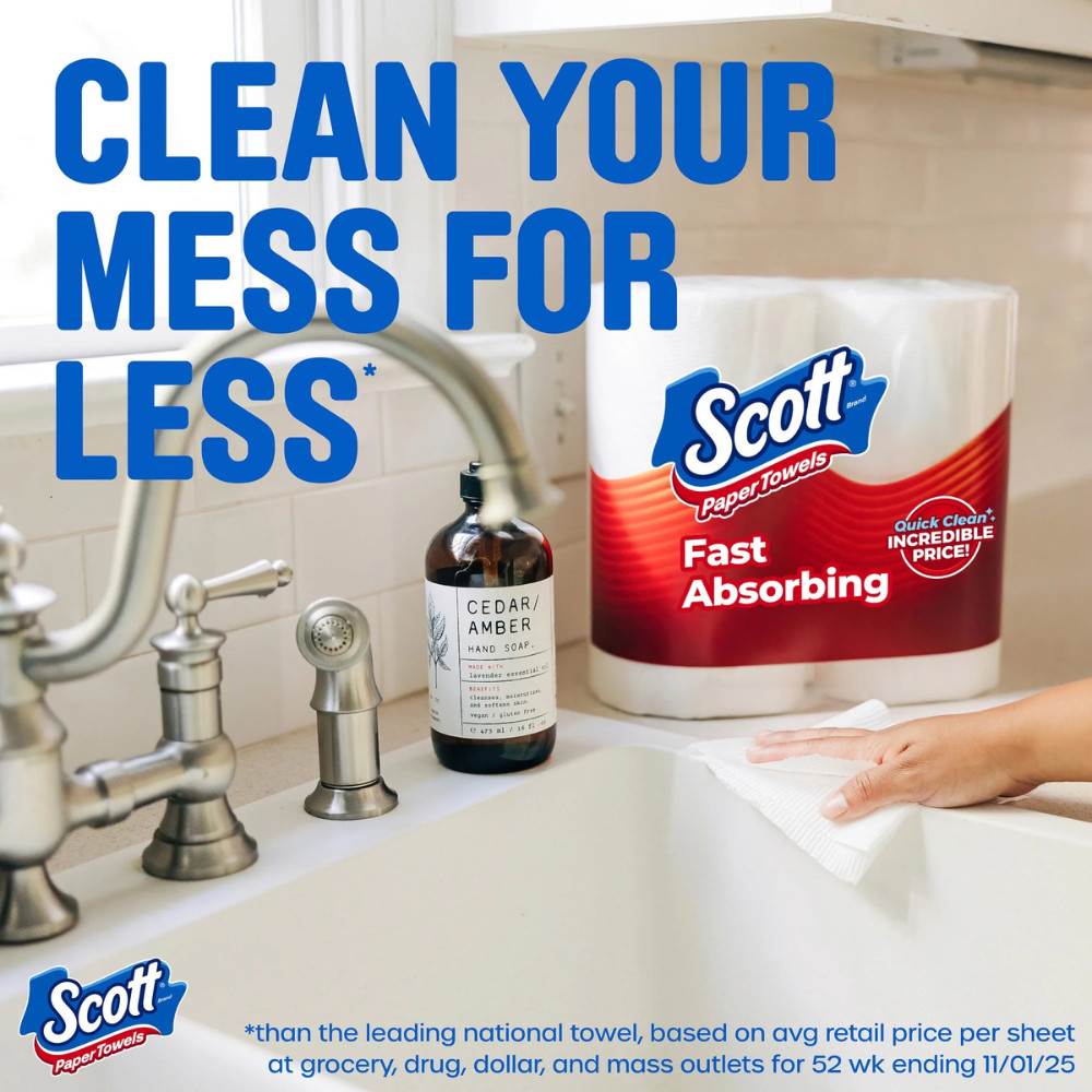 Scott Paper Towels Choose-A-Sheet 36 Double Rolls (3 Pack of 12) White Bulk New