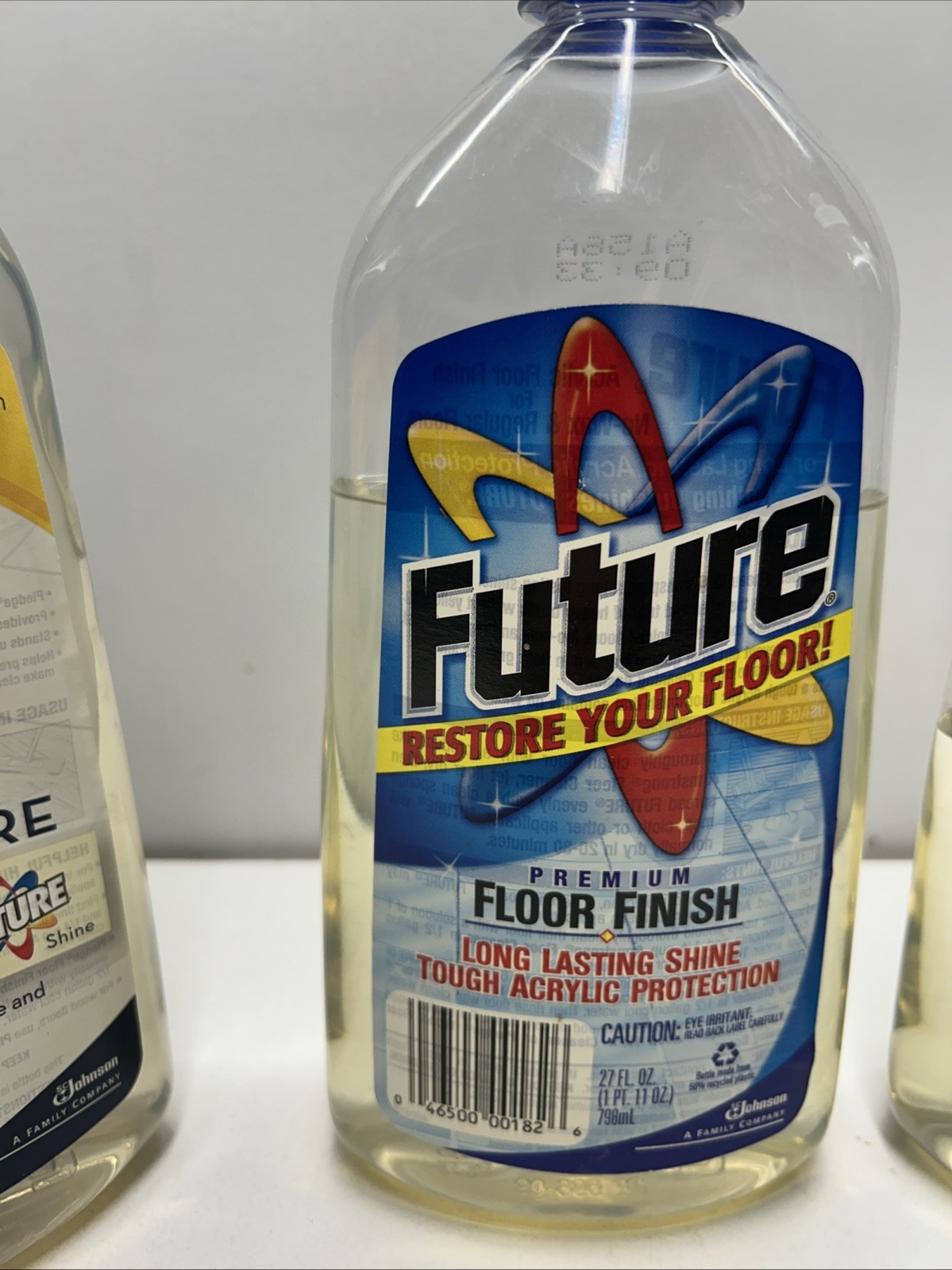 (3) SC Johnson Pledge Future Shine Acrylic Floor Finish Polish Over 2 Full