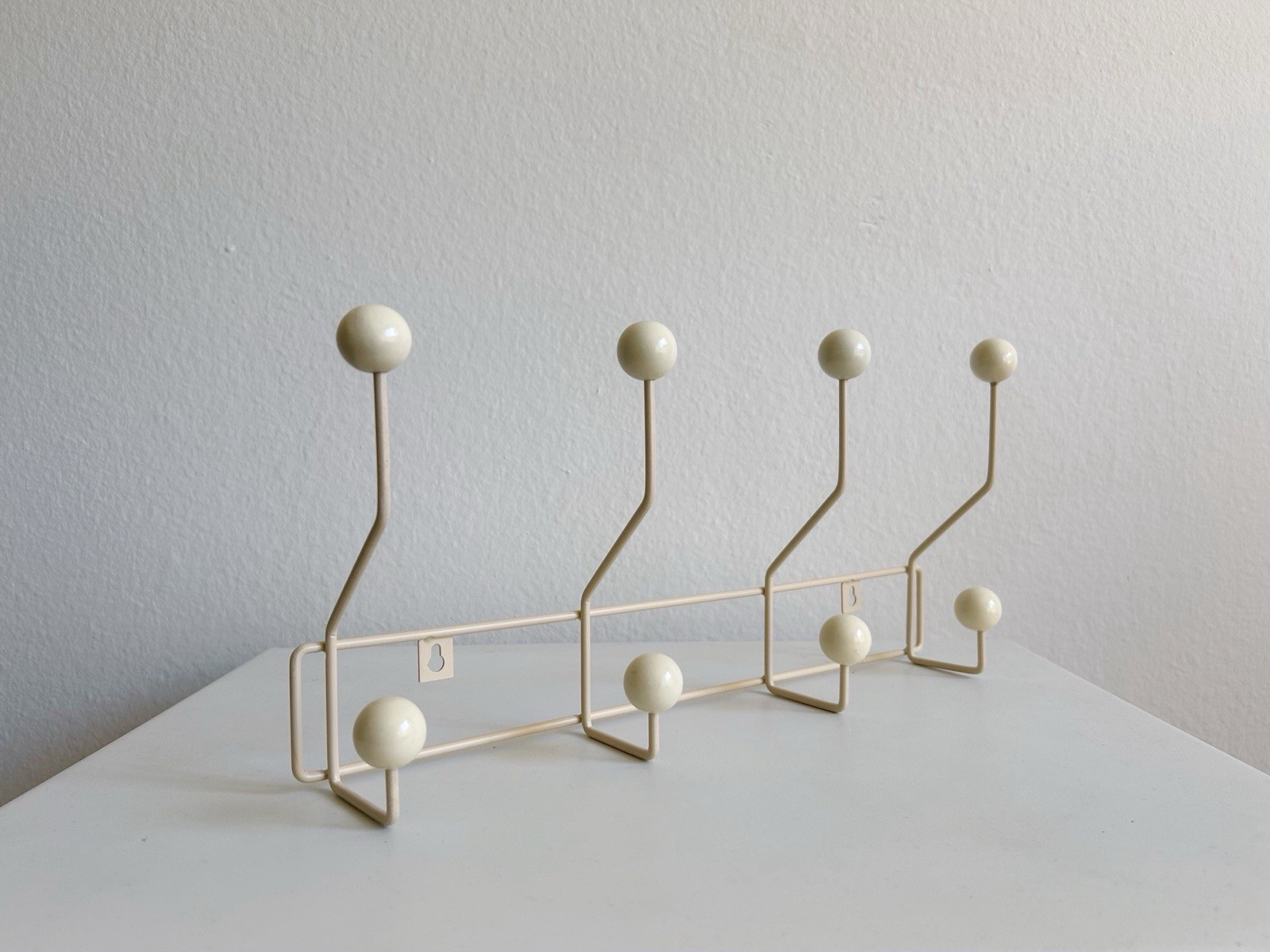Mid Century Modern Metal Coat Rack Wall Hooks Entryway Organizer Minimalist