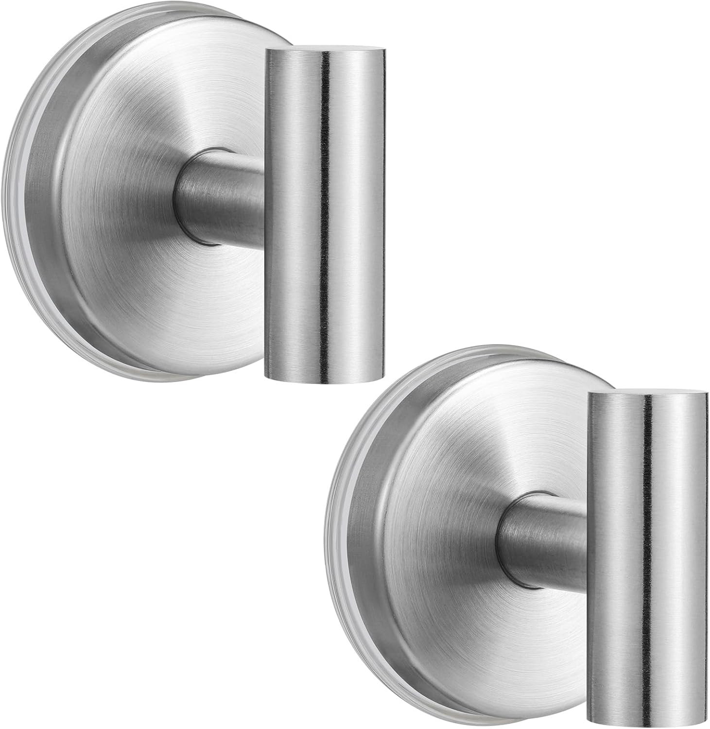 15 Lb Suction Cup Hooks for Shower, Stainless Steel Bath Towel Hooks | Removable