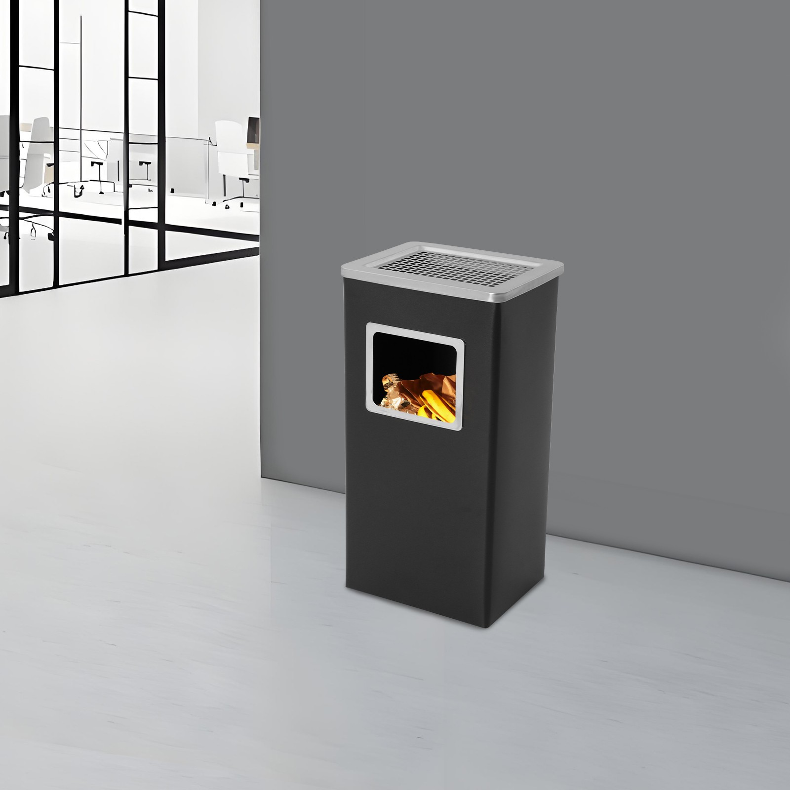 Trash Can 12.2*9.84*24.02in Garbage Can Indoor&Outdoor Trash Can for Kitchens