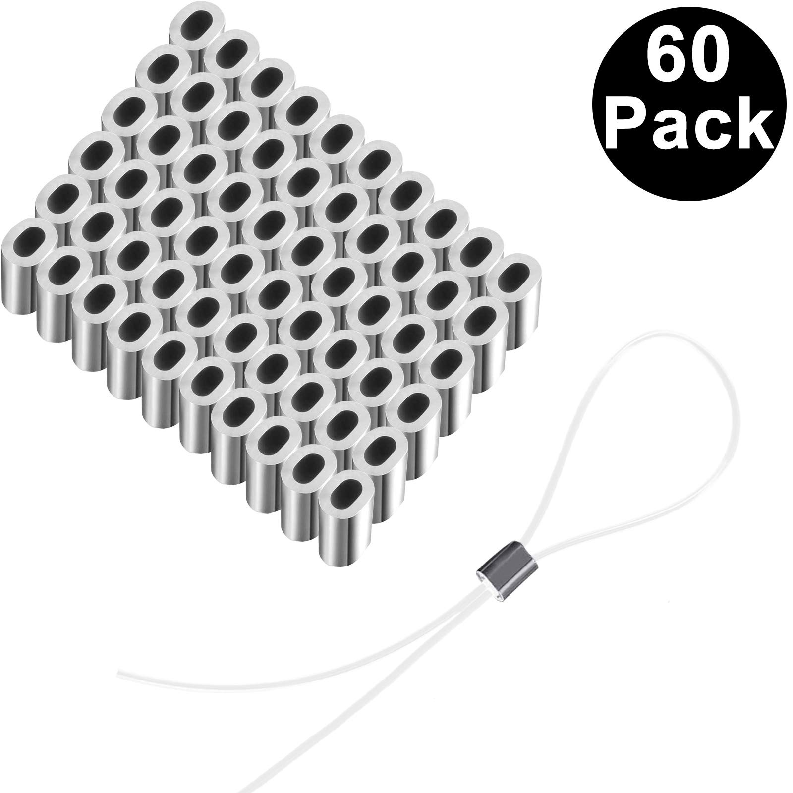 Clear Invisible Hanging Wire 0.9mm 60lbs 656Ft 200M Nylon Thread 60 PCS Kit