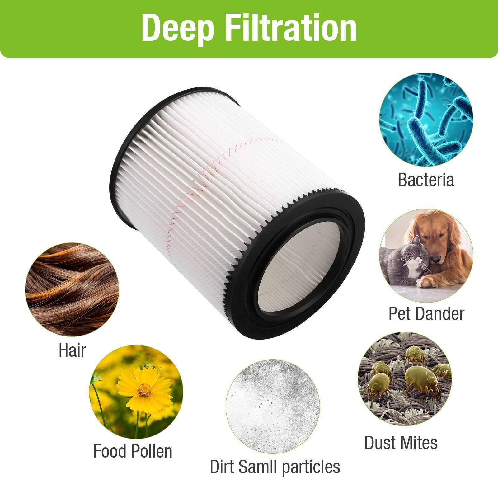 9-17816 Replacement Cartridge Filter Wet Dry Air Filter For Shop Vac Craftsman