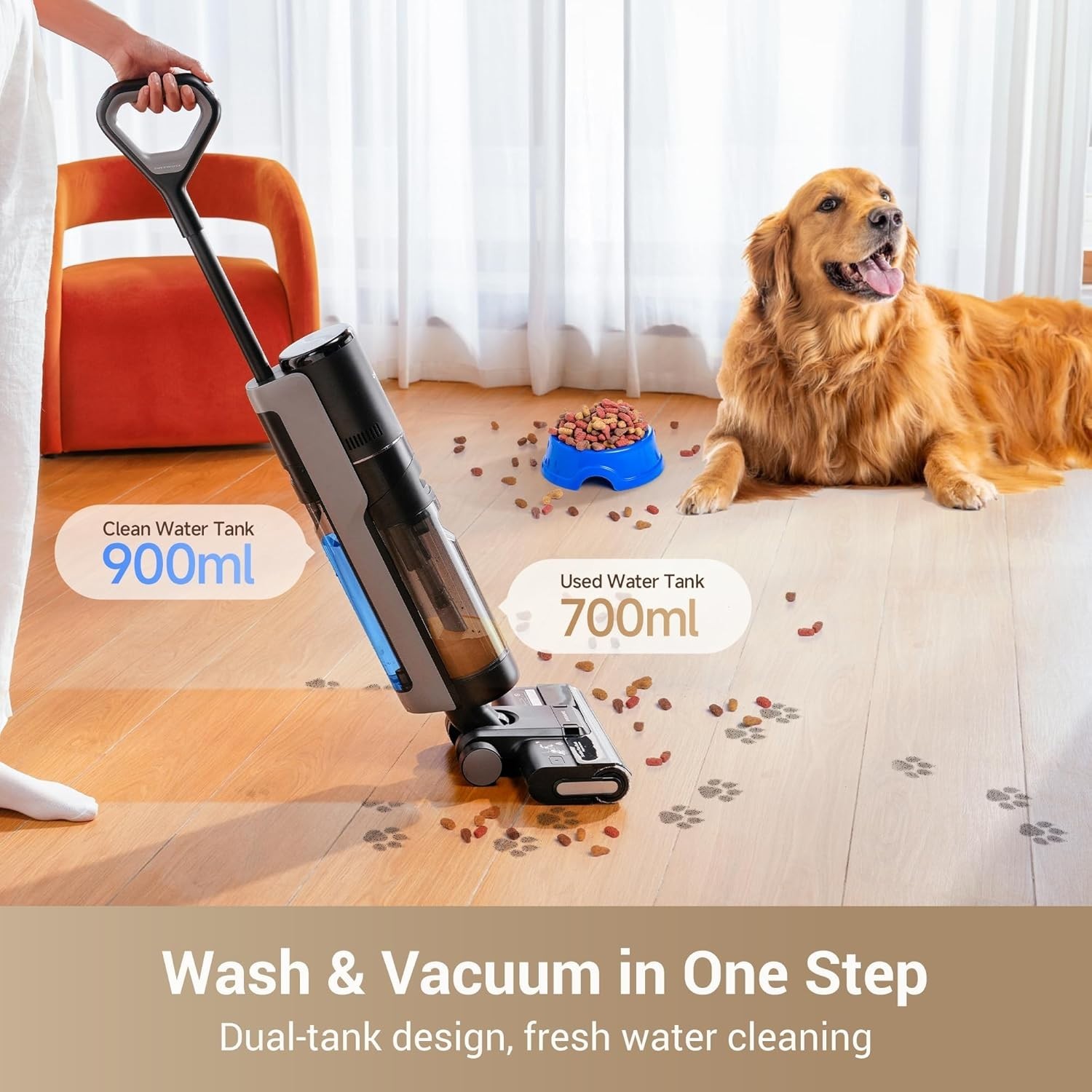 Powerful G10 Pro Cordless Vacuum and Mop with Dual Water Tanks – 35 Min Runtime