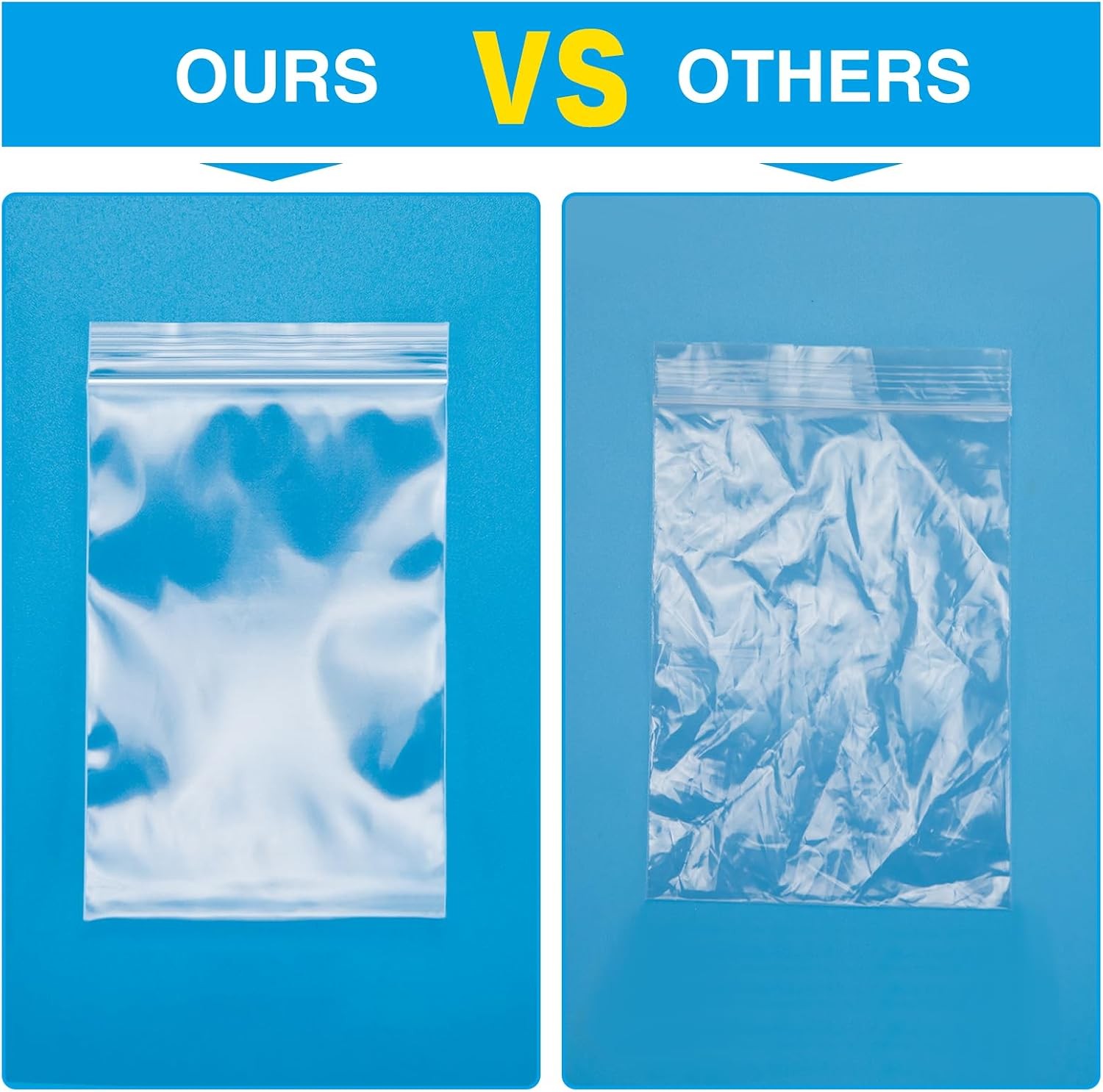 1200Pcs 2 x 3 Plastic Zip Bag, Clear, 2 mil Thick | Resealable, Small Bags for D