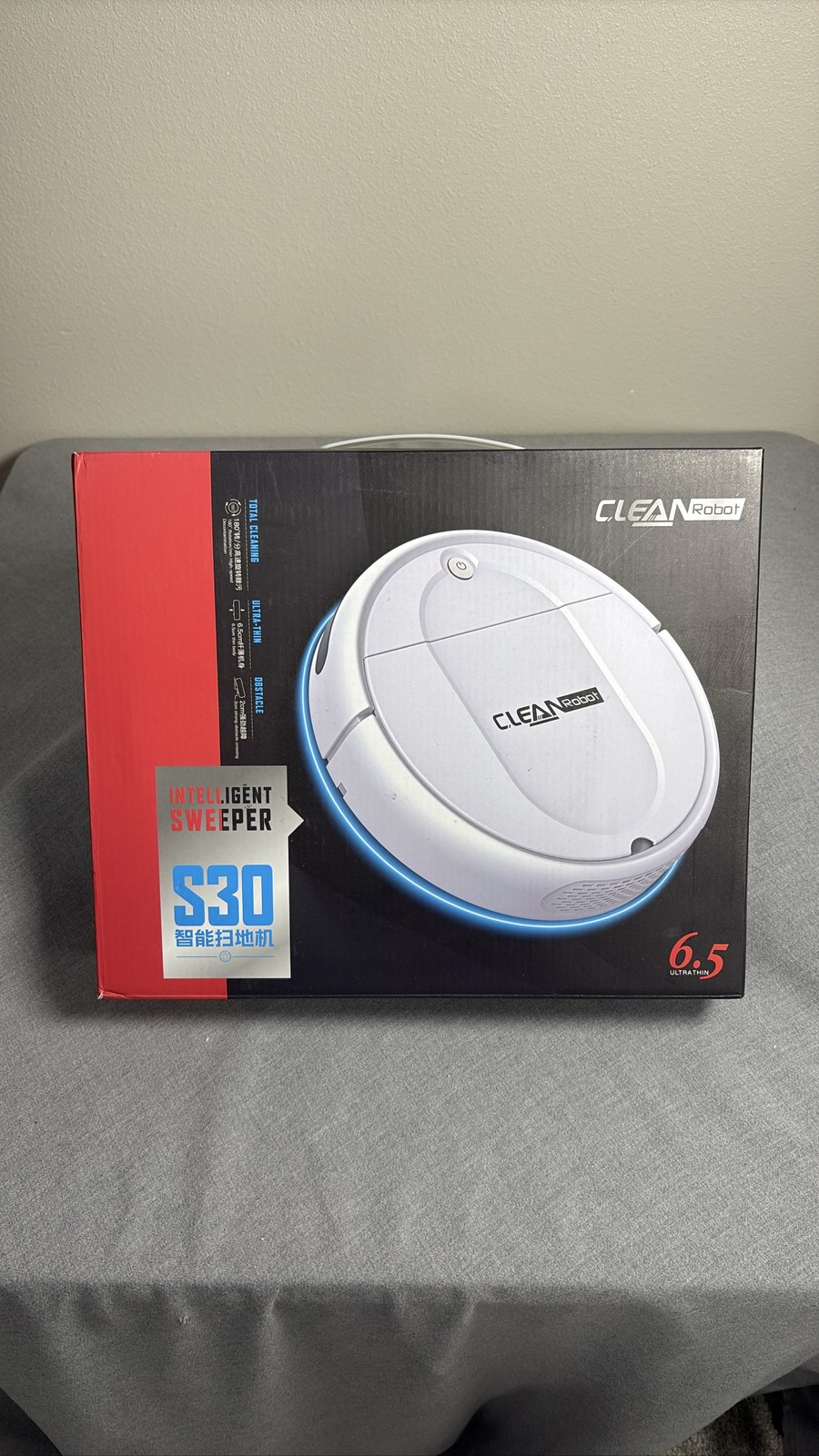 Clean Robot S30 Intelligent Sweeper 6.5 Ultra Thin Vacuum White