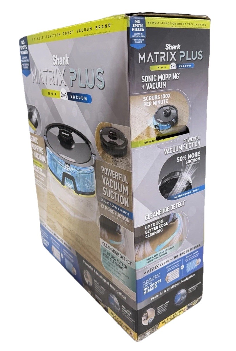 Shark Matrix Plus 2-in-1 Robot Vacuum Sonic Mop WiFi Mapping Self Cleaning