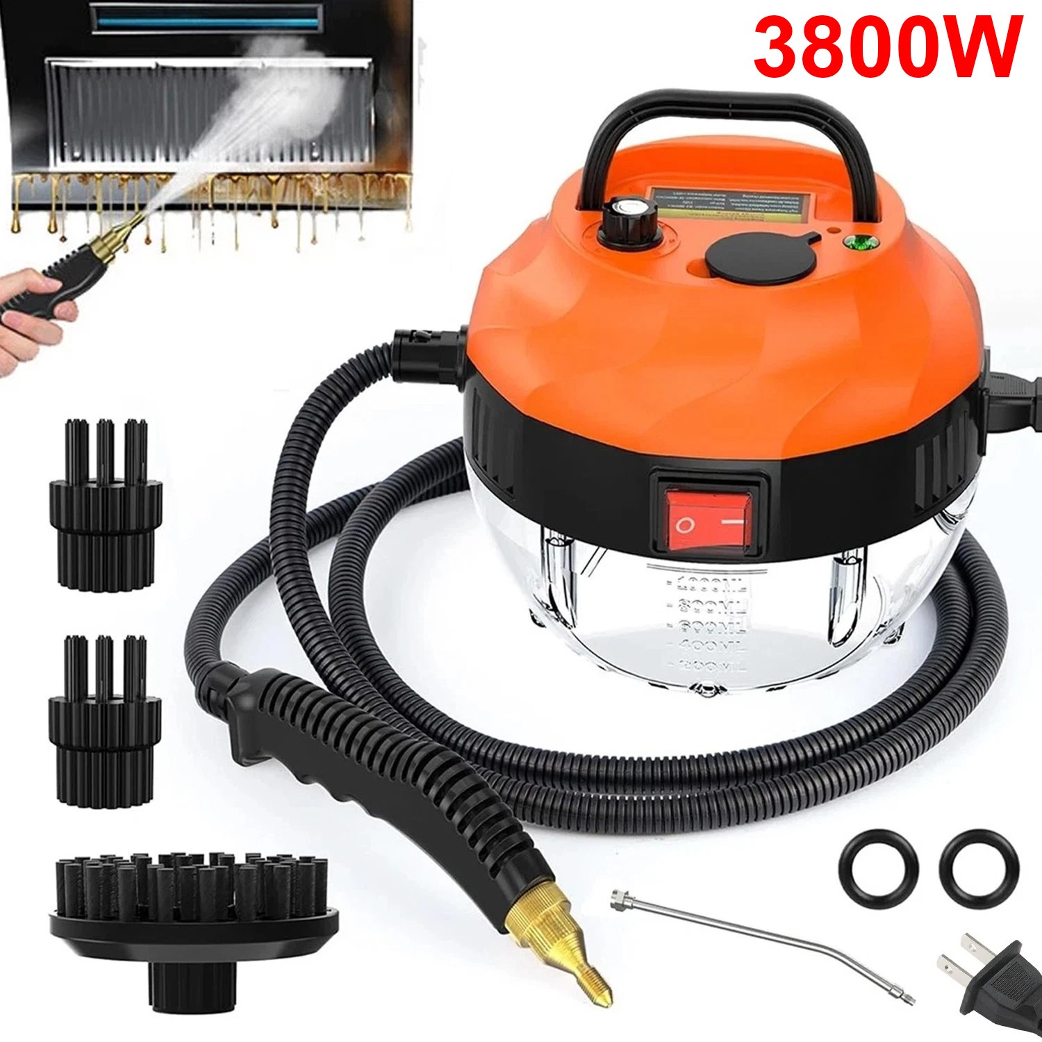 3800W High Pressure Steam Cleaner Household Car Steam Cleaner Cleaning Machine