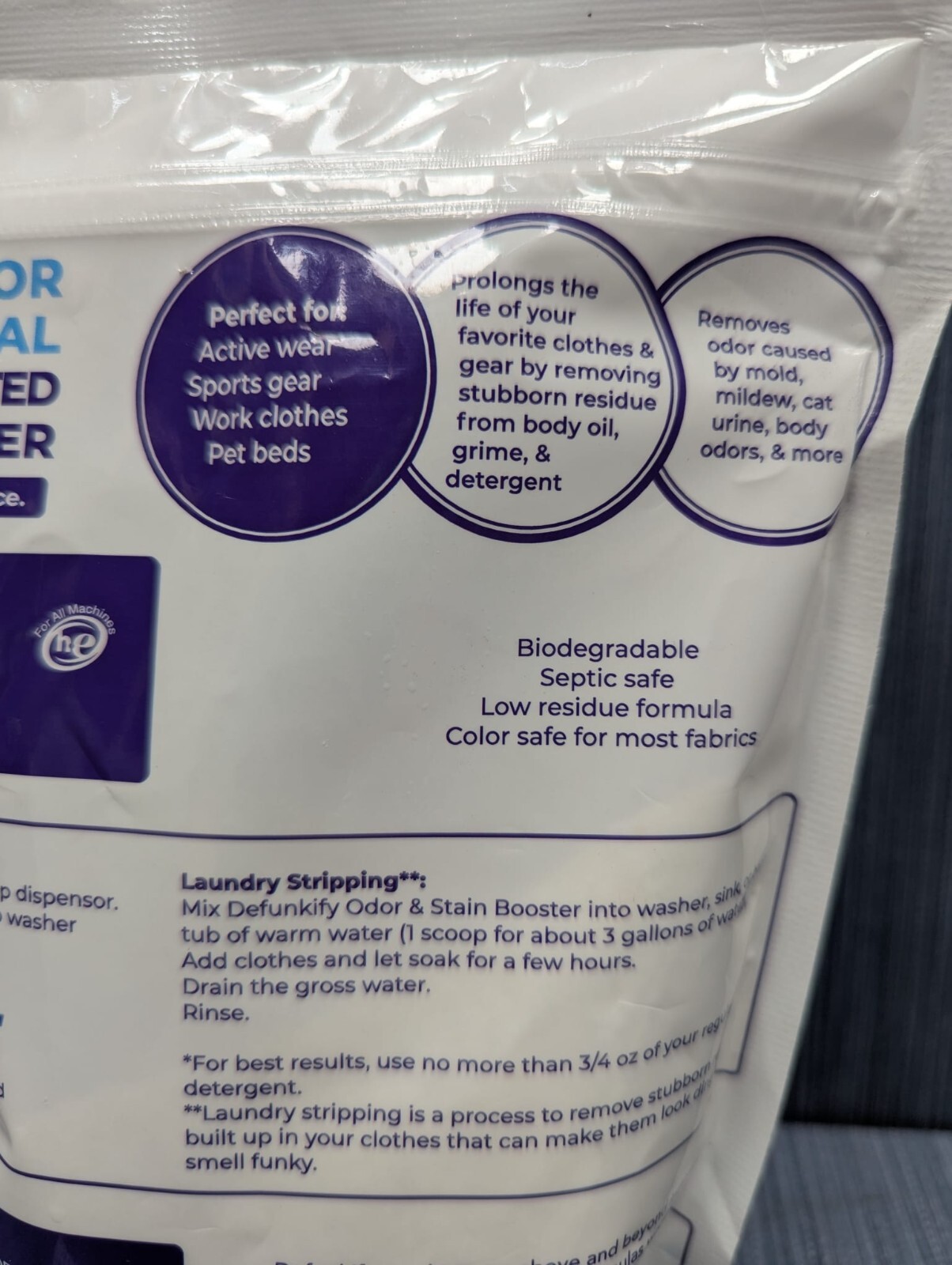 Defunkify Non-Toxic Laundry Booster Free & Clear 25.4 oz 48 Loads