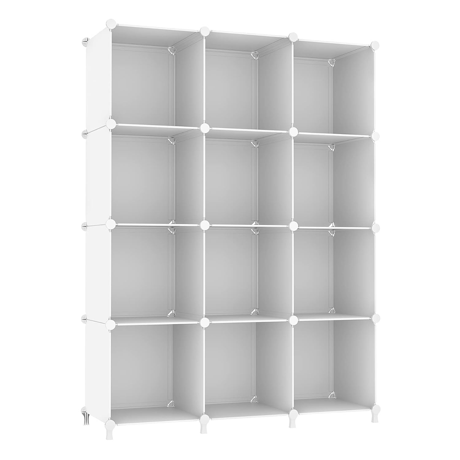 AWTATOS 12 Cube Storage Organizer, Closet Organizer Storage Shelves, White | Por