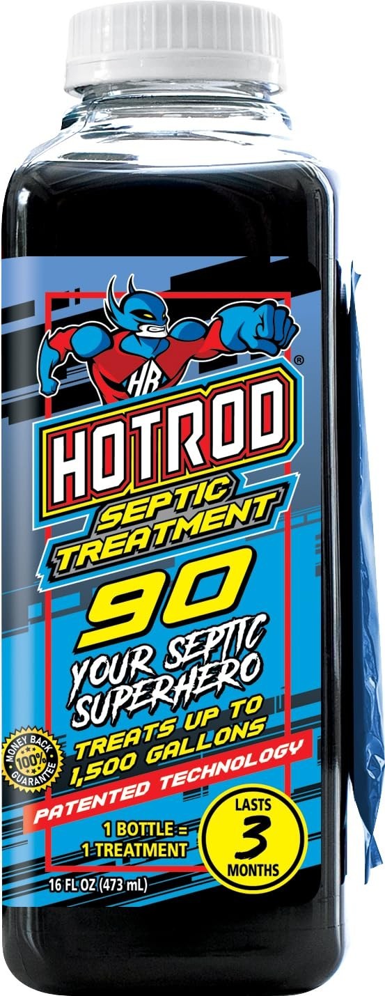 Septic Tank Treatment – Lasts 3 Months – Patented Formula – Easy Pour – 16 oz Li