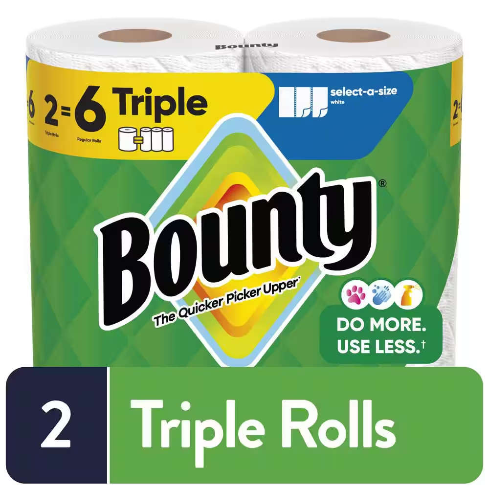 White, Select-A-Size Paper Towel Roll (2 Triple Rolls)