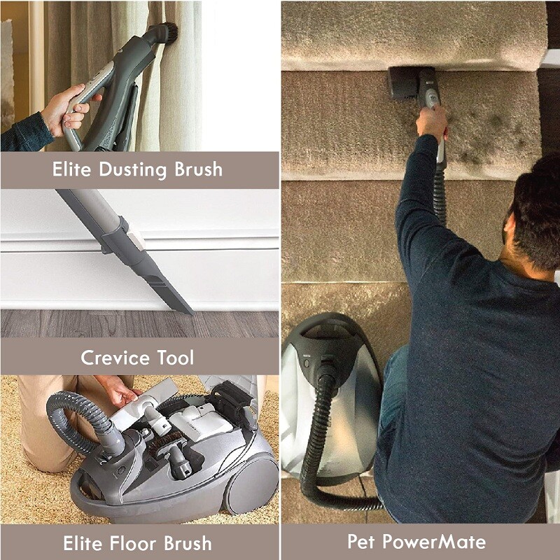 Kenmore Elite Bagged Canister Vacuum Cleaner HEPA Home Vac 2-Motor 4L Capacity