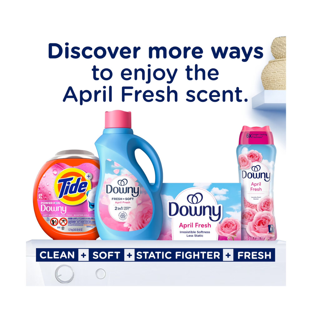 (2 Pack) Downy Liquid Fabric Softener, April Fresh Scent, 111 fl oz, 150 Loads
