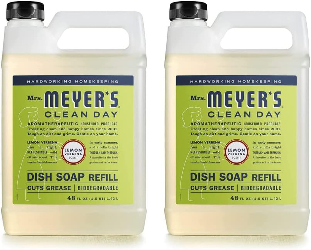 MRS. MEYER’S CLEAN DAY Liquid Dish Soap Refill, Honeysuckle, 48 Fl. Oz