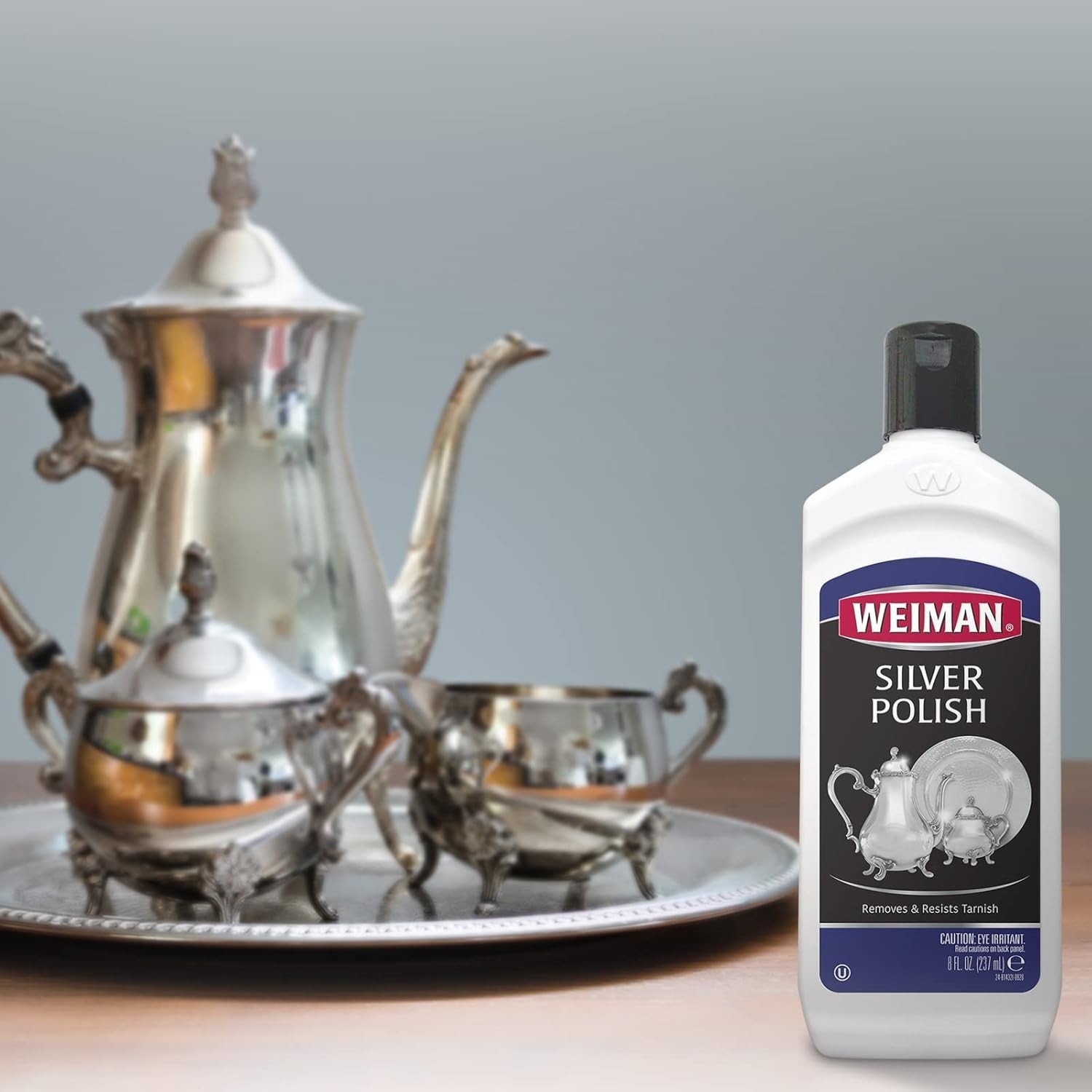 Non-Abrasive Silver Cream Cleaner – 8 Oz Liquid Polish with Tarnish Prevention
