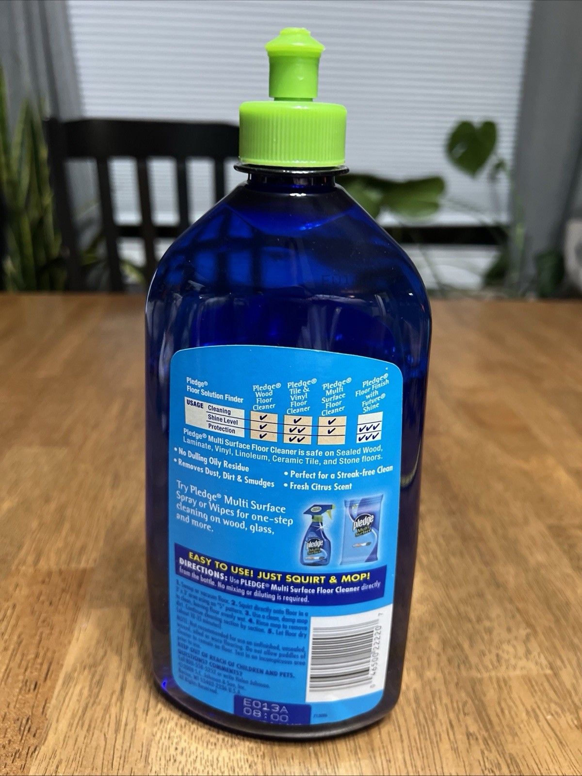 PLEDGE Multi-surface Floor Cleaner 27 Fl Oz Wood Ceramic Vinyl 2008 ORIGINAL