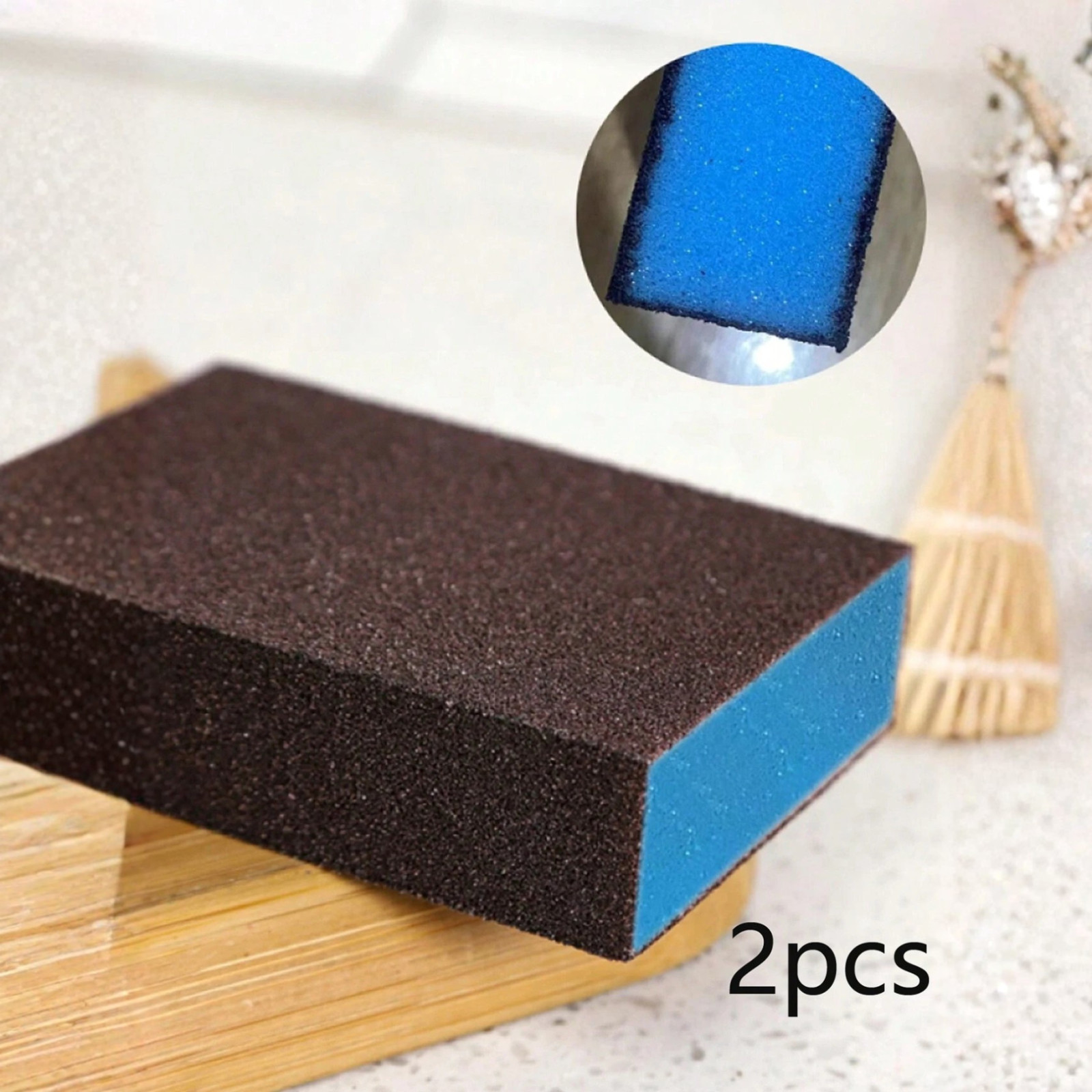 Magic Emery Sponge Cleaning for Reusable Kitchen Pot Washing Rust Stain Remover