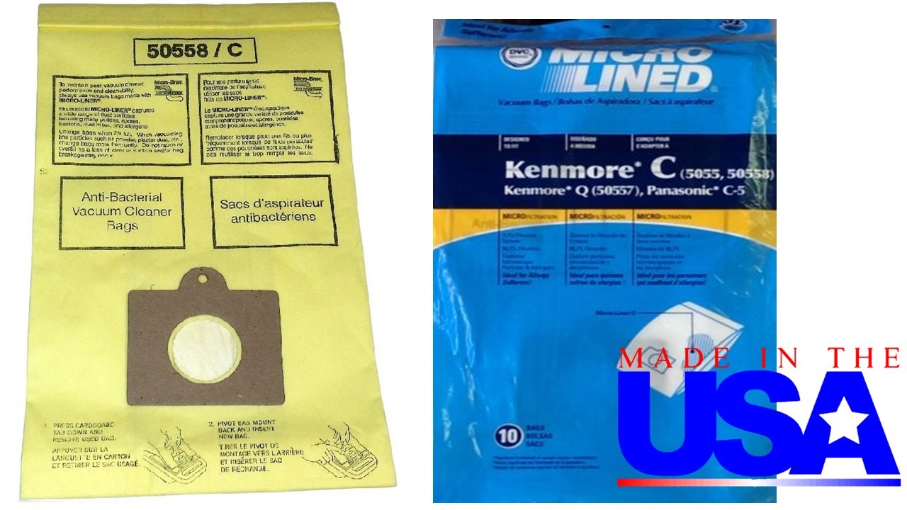50 Vacuum bags to fit Kenmore Type C 5055&50558,Q 50557