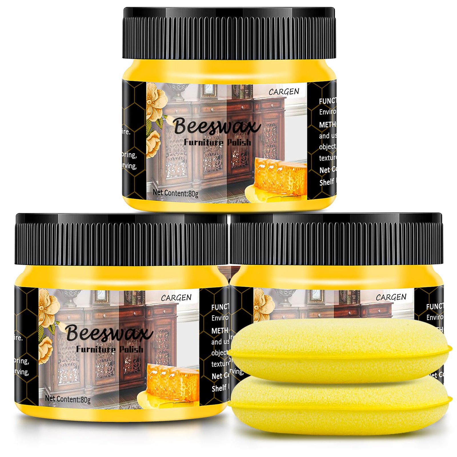 3 PCS Wood Seasoning Beewax Natural Beewax Traditional Wood Wax Multipurpose …